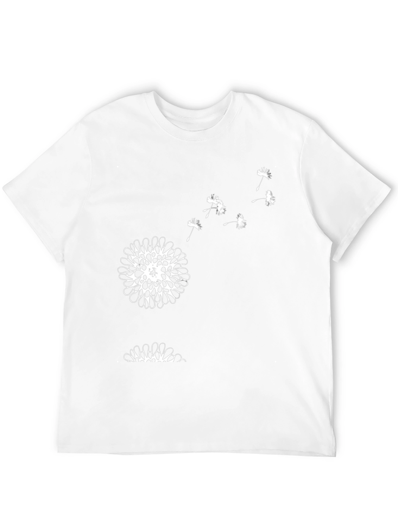 Mens Black Dandelion Graphic Tee