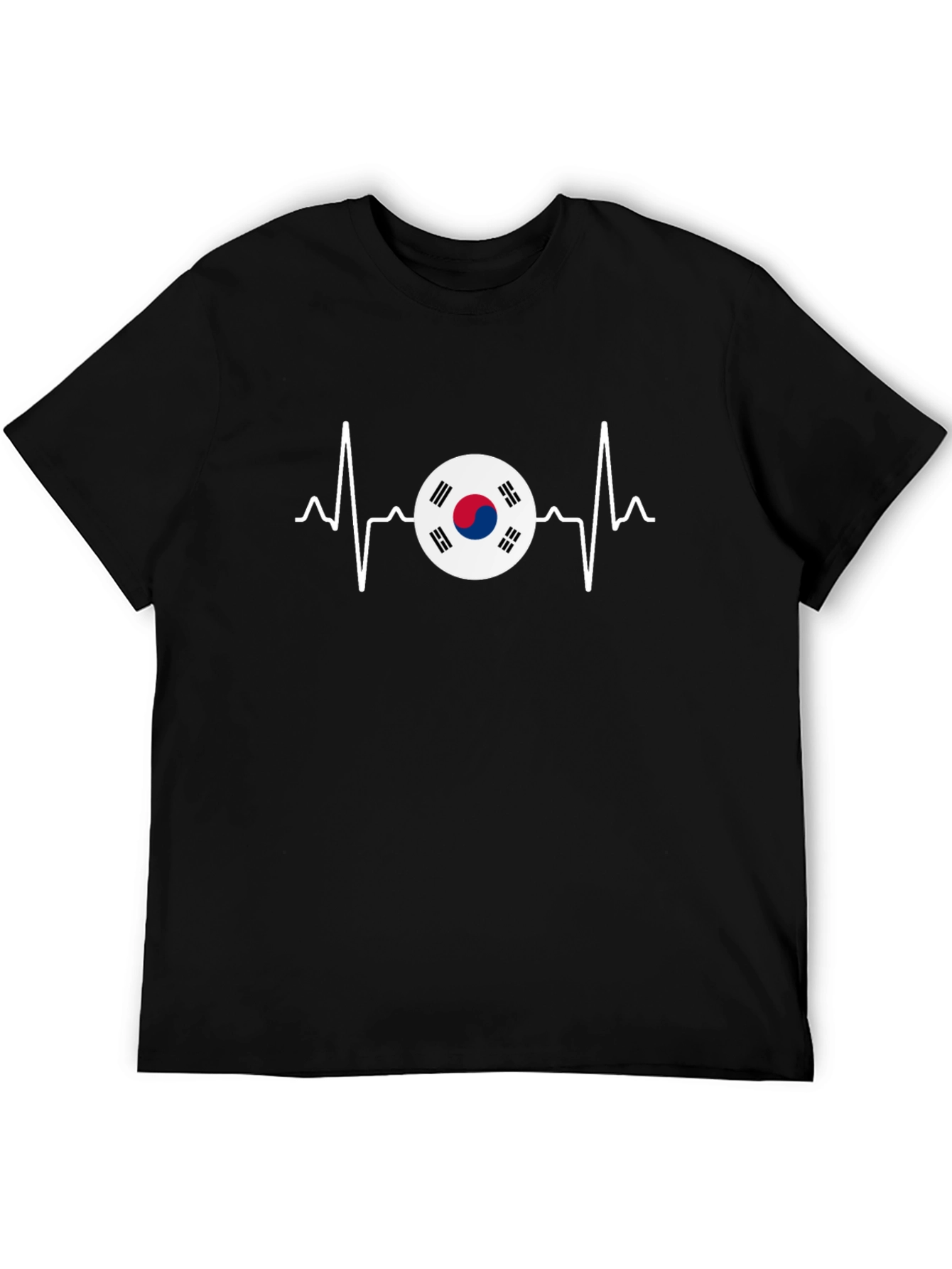 South Korea Flag Heartbeat T-Shirt
