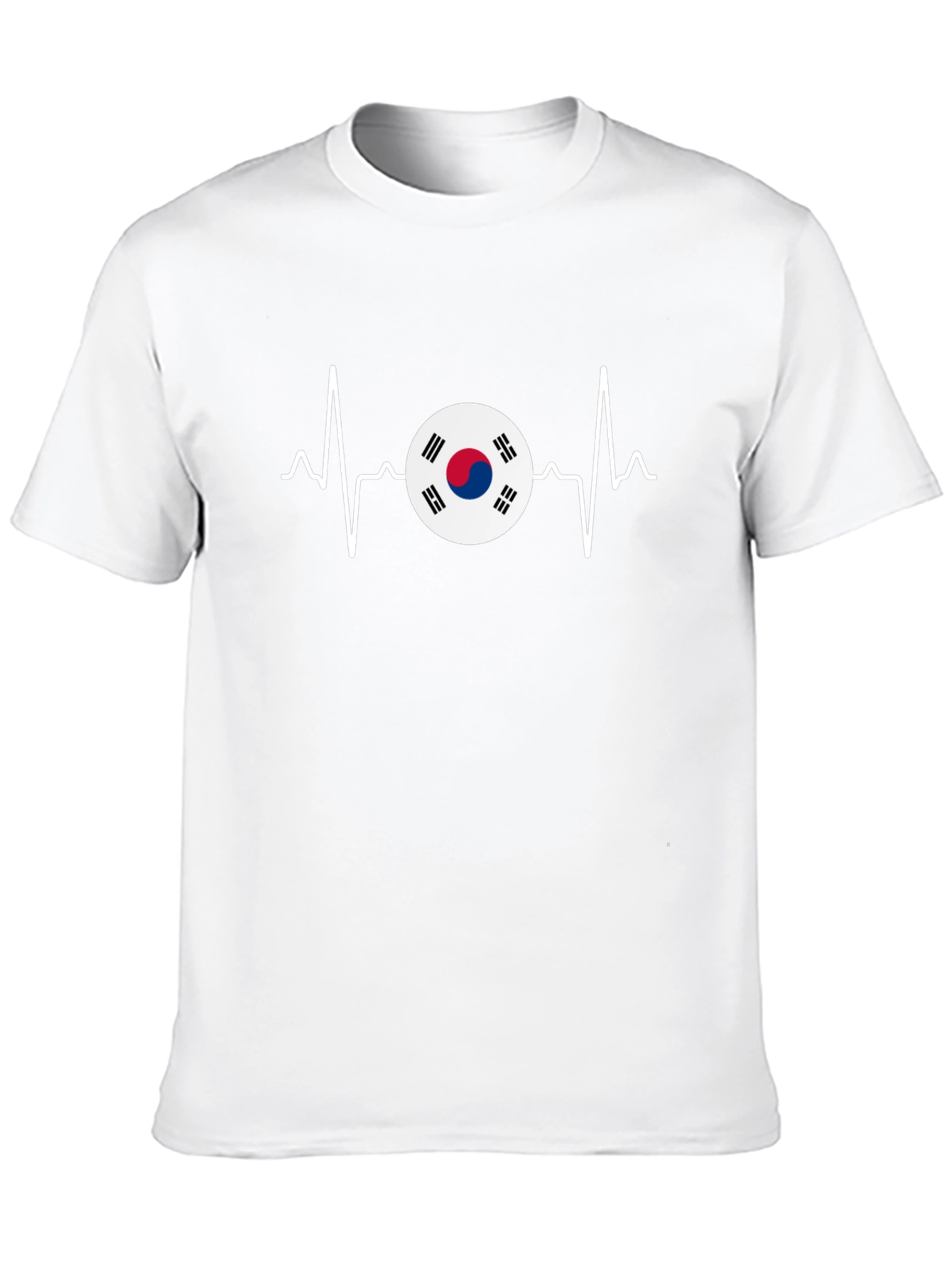 South Korea Flag Heartbeat T-Shirt
