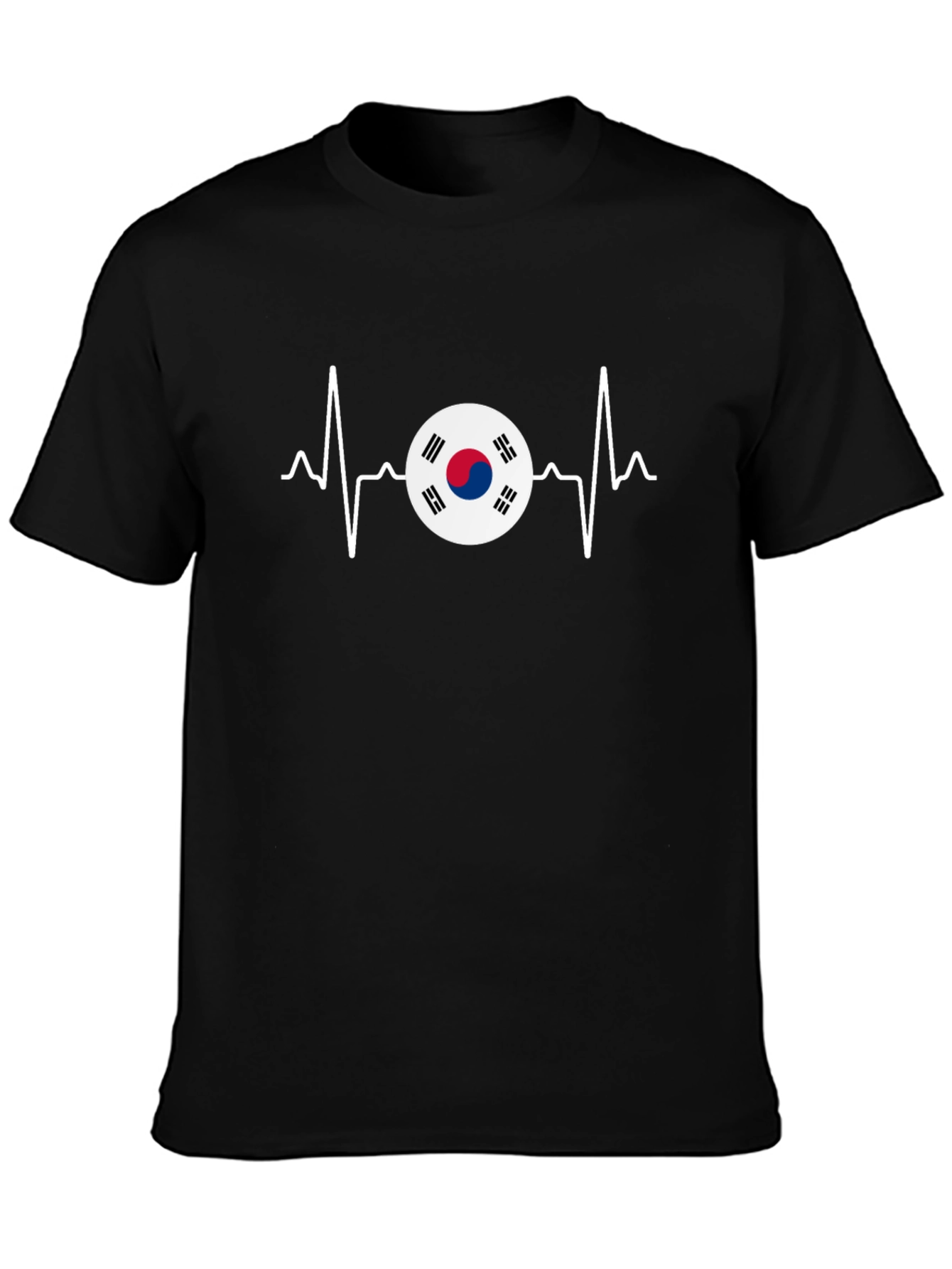 South Korea Flag Heartbeat T-Shirt
