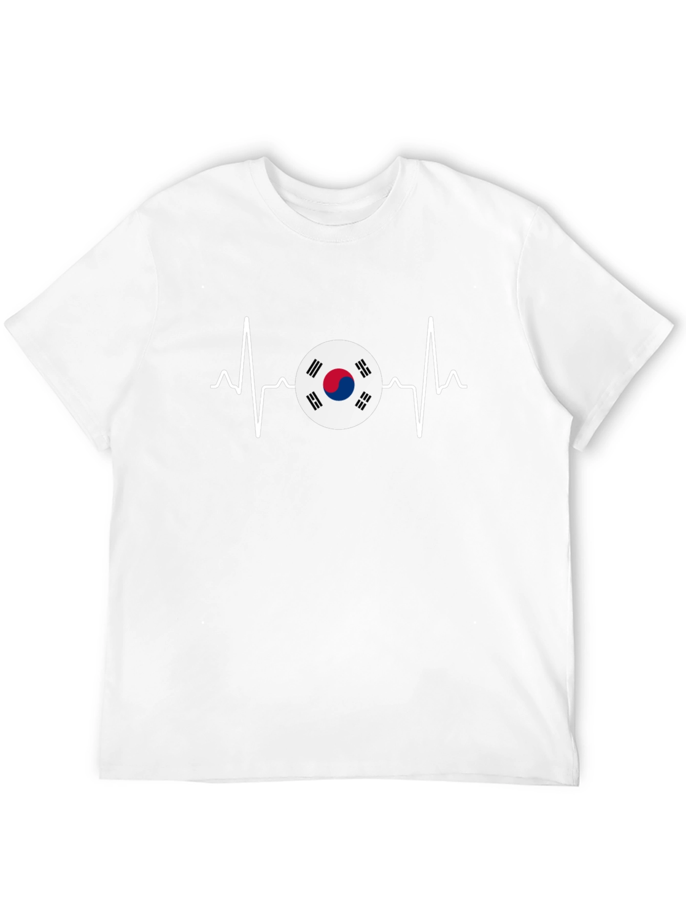 South Korea Flag Heartbeat T-Shirt