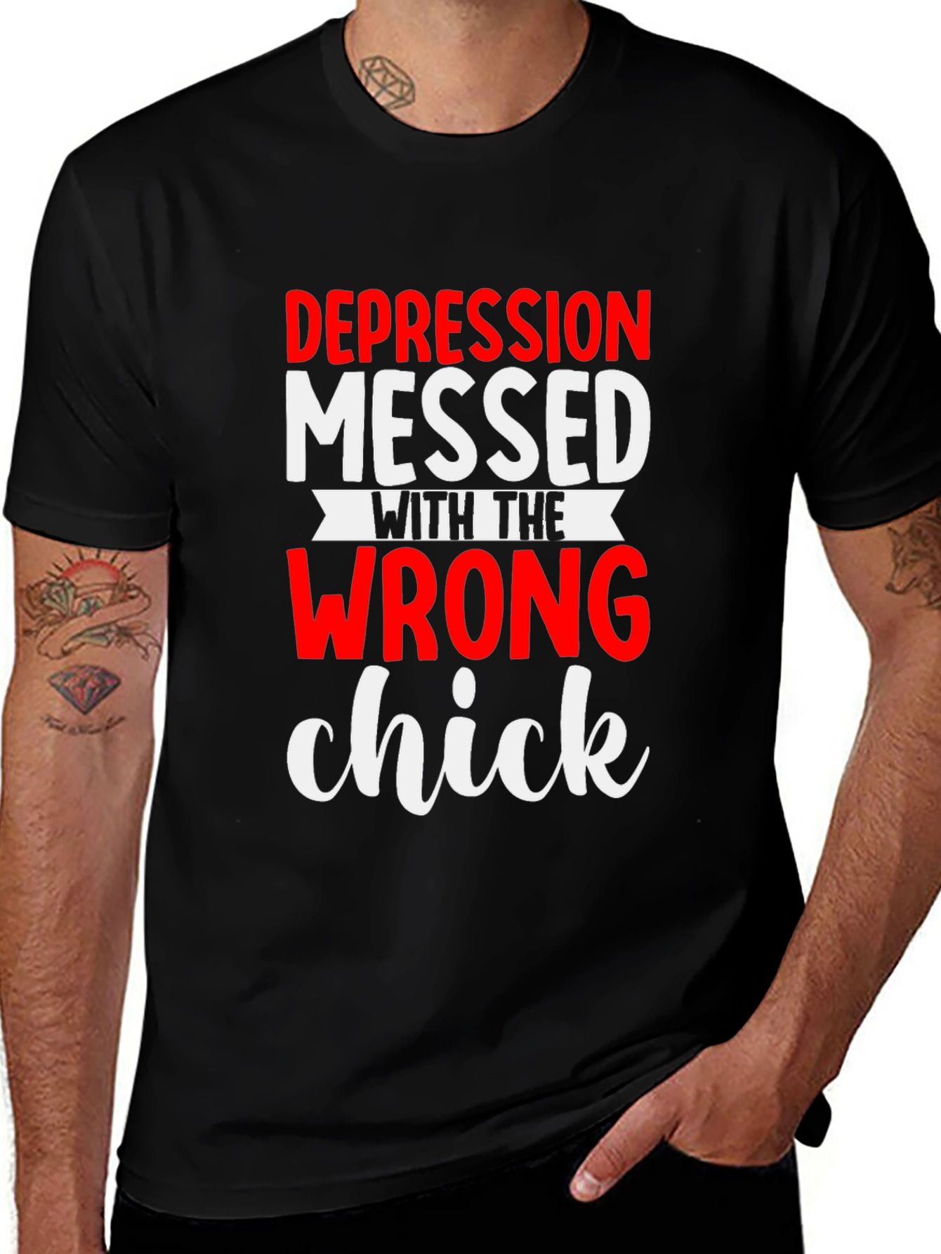 Depression Messed With the Wrong Chick T-Shirt
