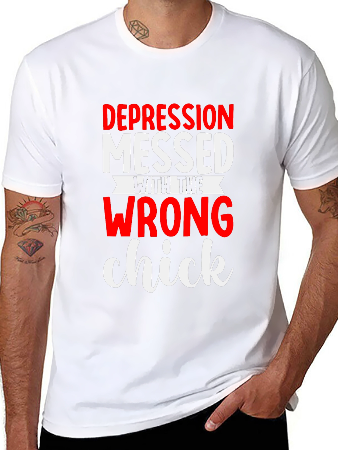 Depression Messed With the Wrong Chick T-Shirt