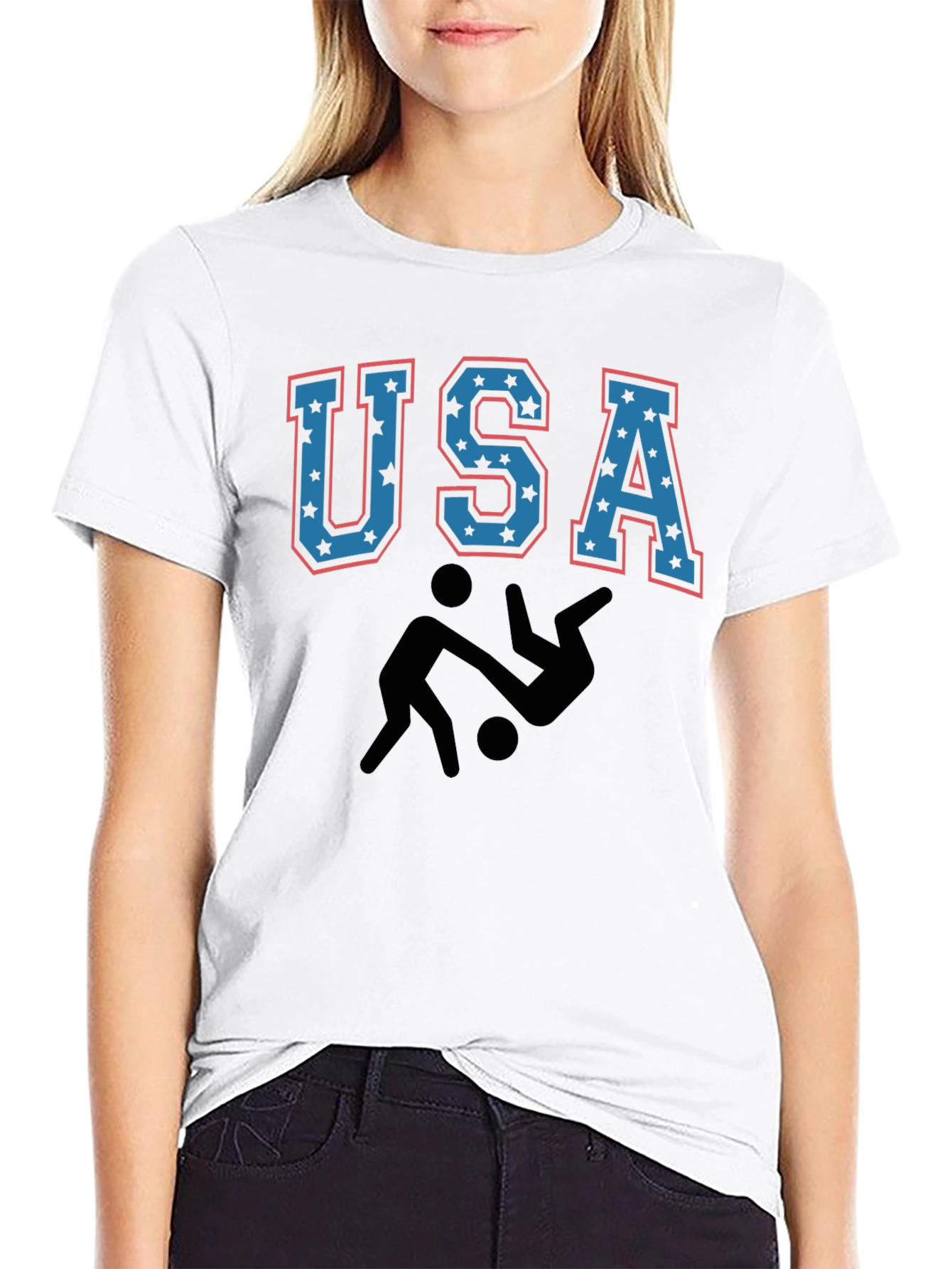 USA Wrestling Graphic Black T-Shirt