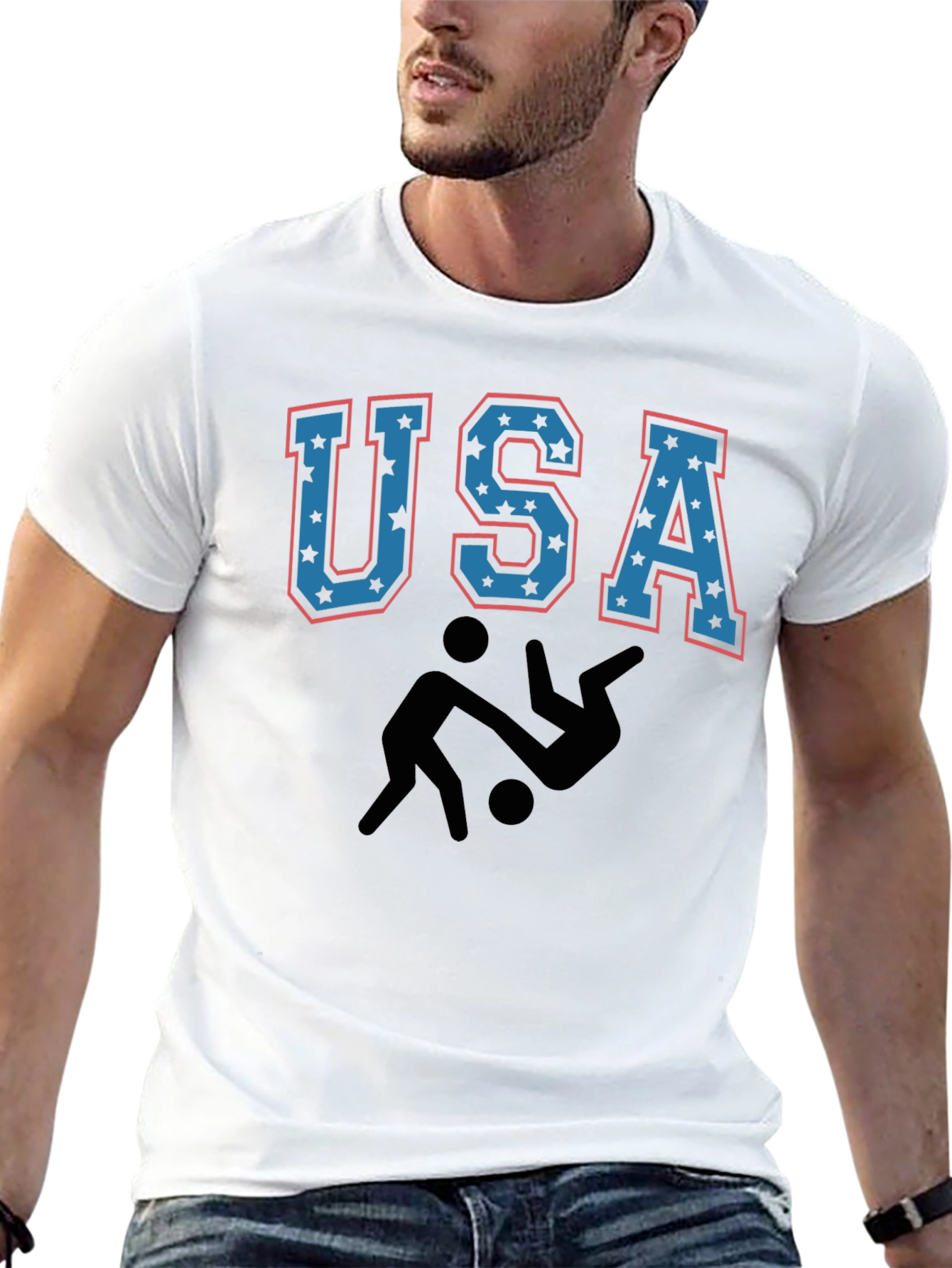 USA Wrestling Graphic Black T-Shirt