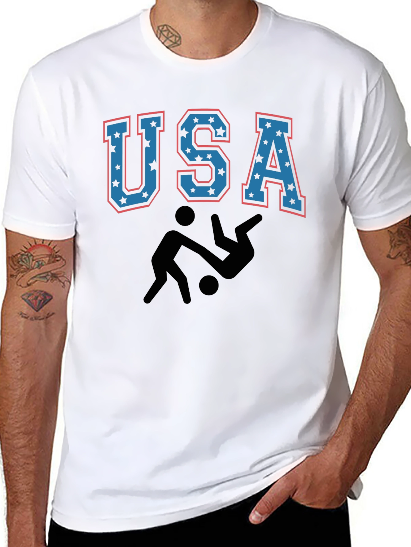 USA Wrestling Graphic Black T-Shirt