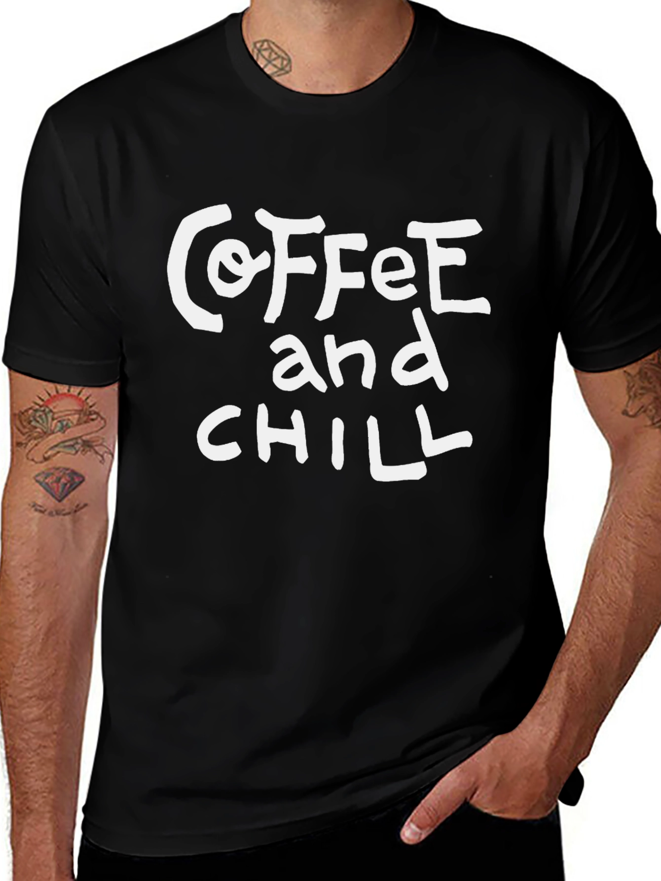 Coffee and Chill Black Graphic Tee