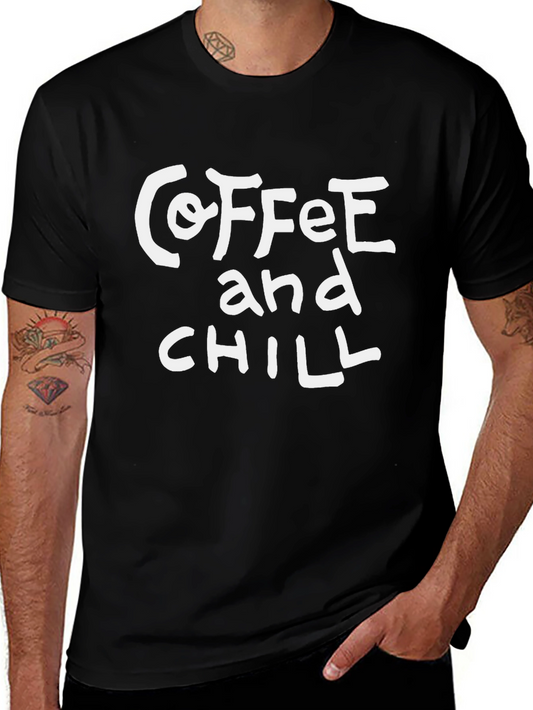 Coffee and Chill Black Graphic Tee