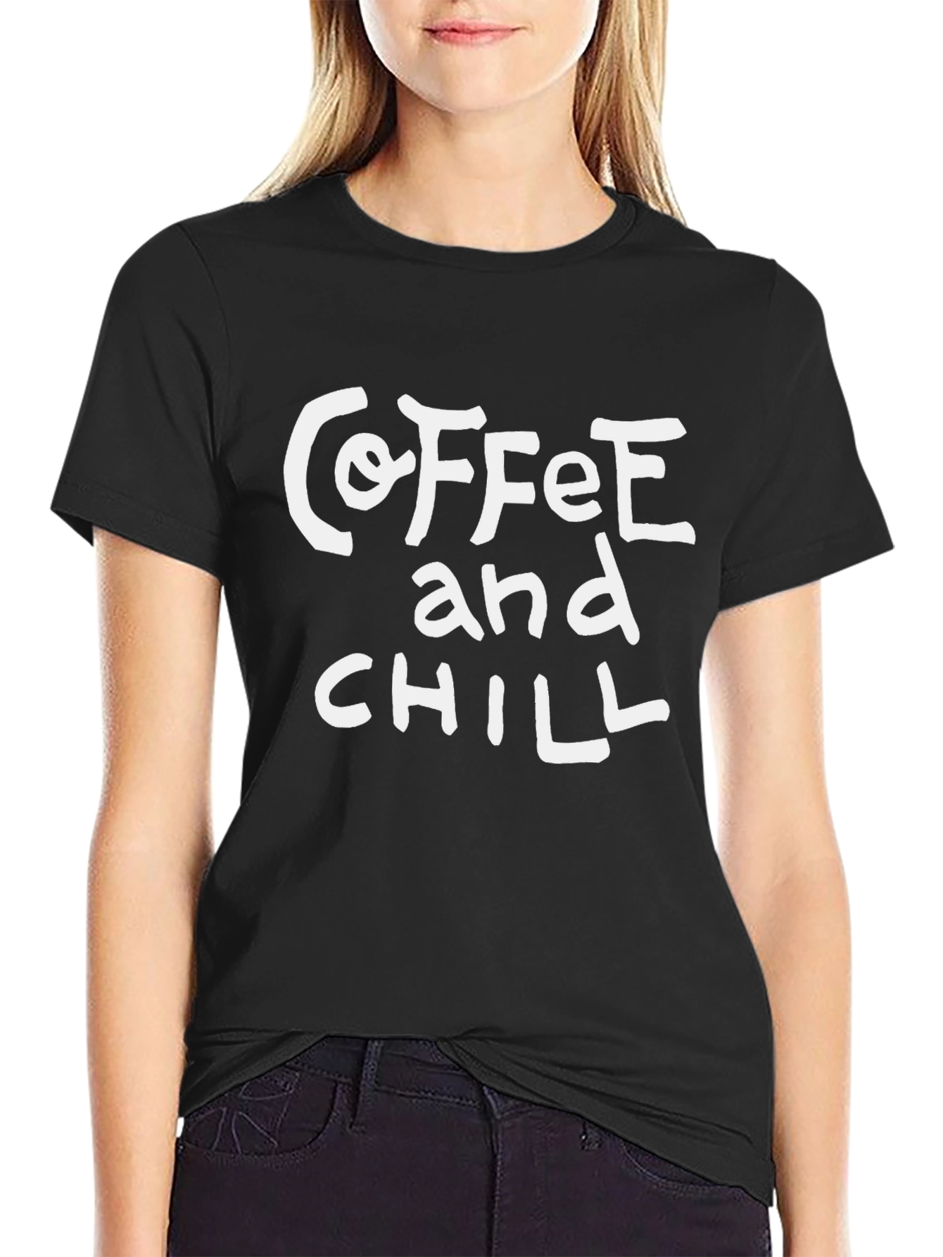 Coffee and Chill Black Graphic Tee