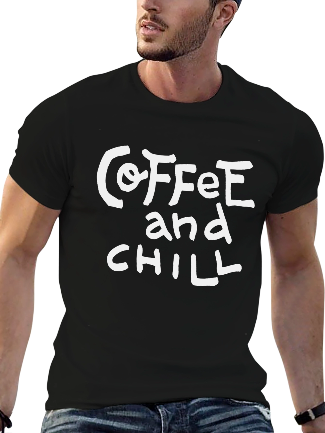 Coffee and Chill Black Graphic Tee