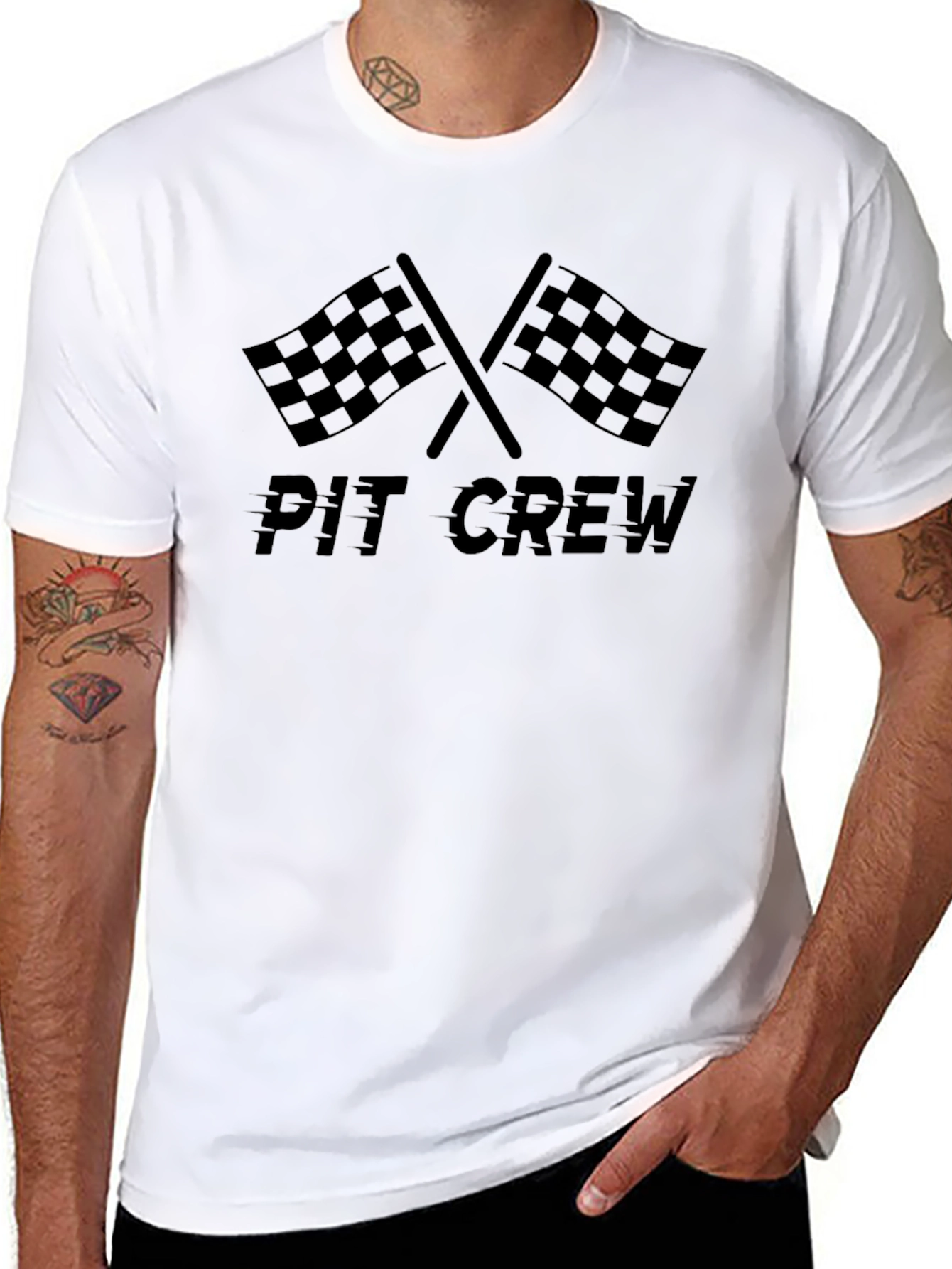 Pit Crew Black Tee - Racing Fan Apparel