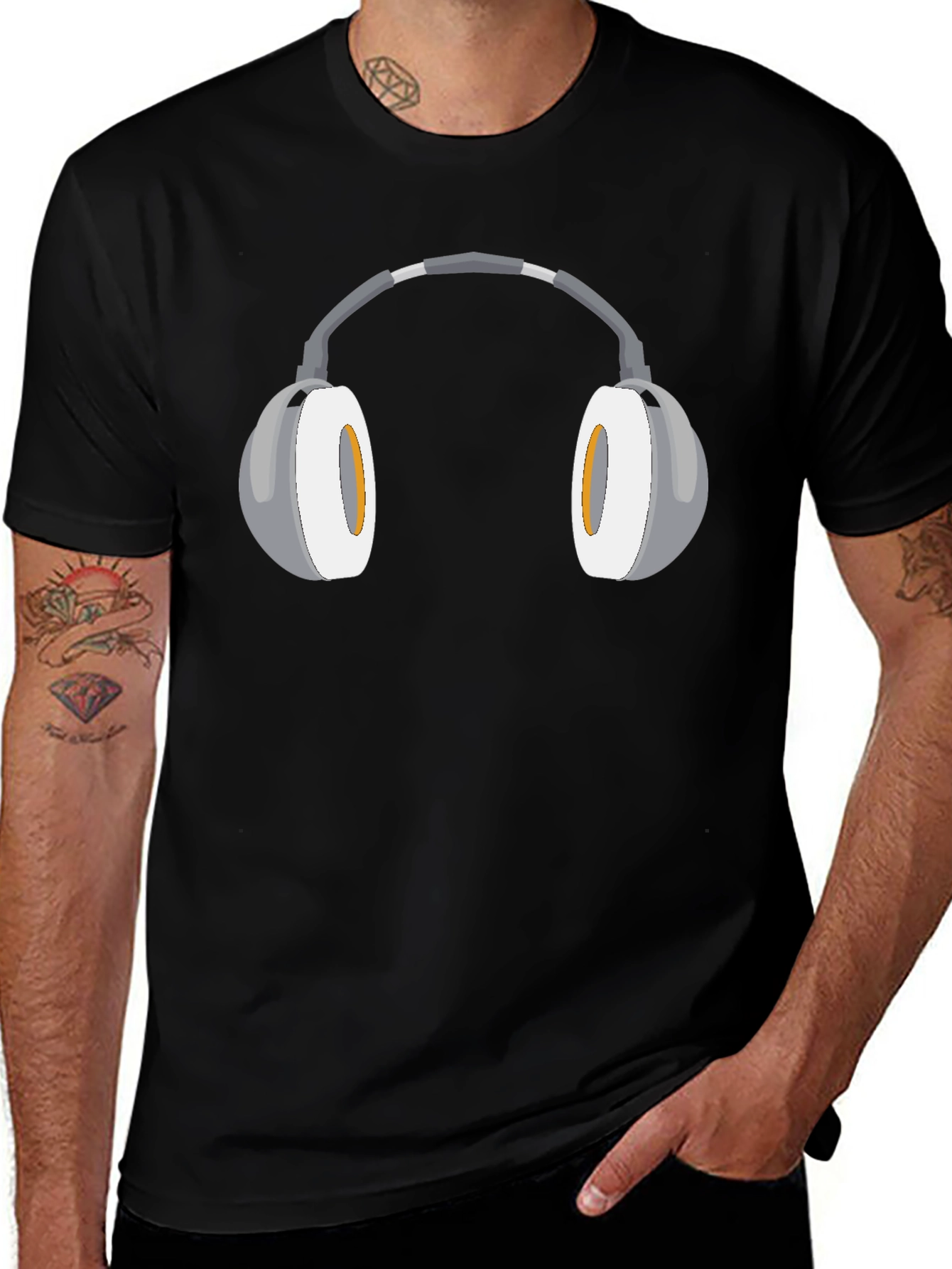 Headphone Graphic Tee - Cool & Comfortable