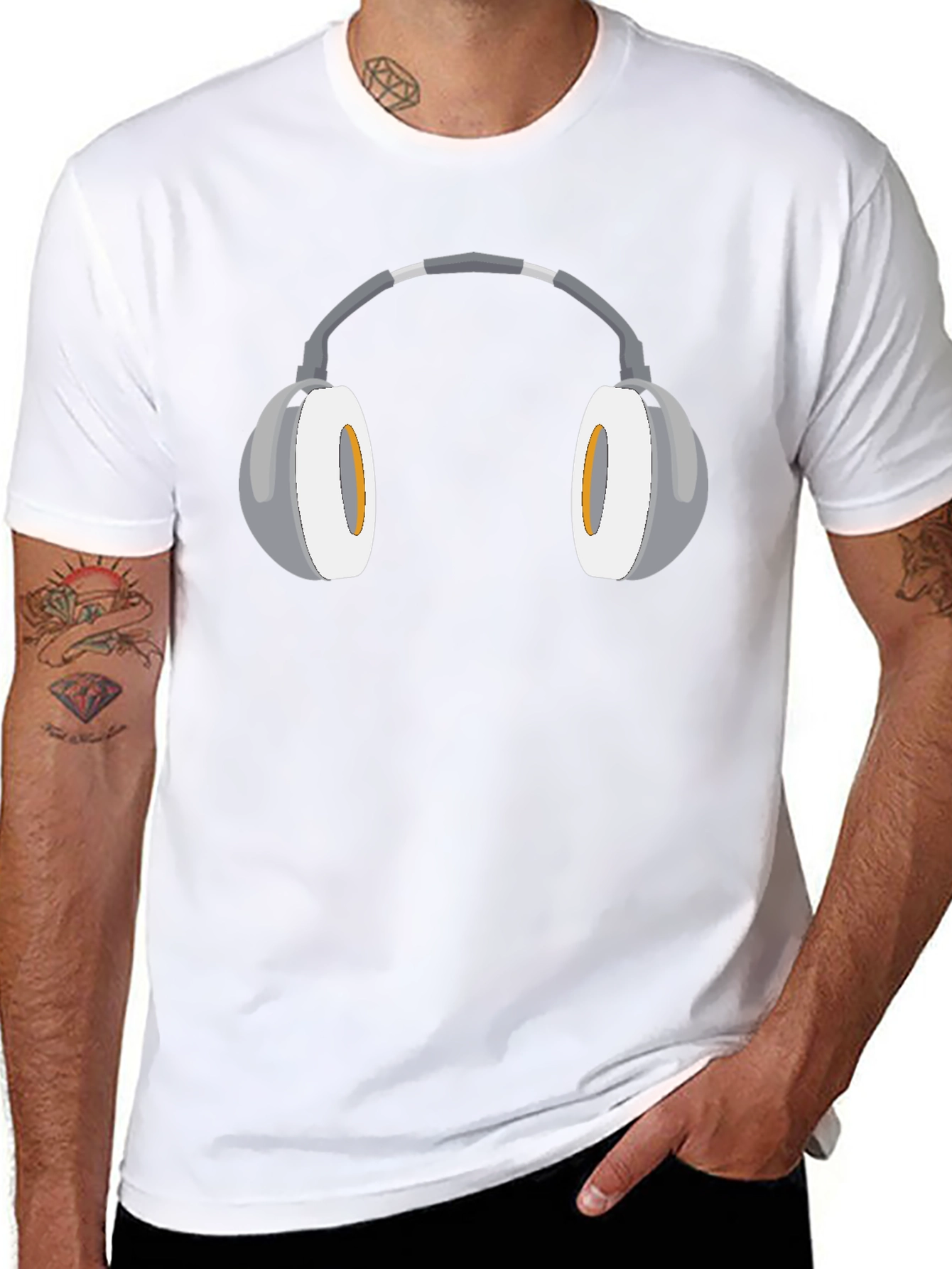 Headphone Graphic Tee - Cool & Comfortable