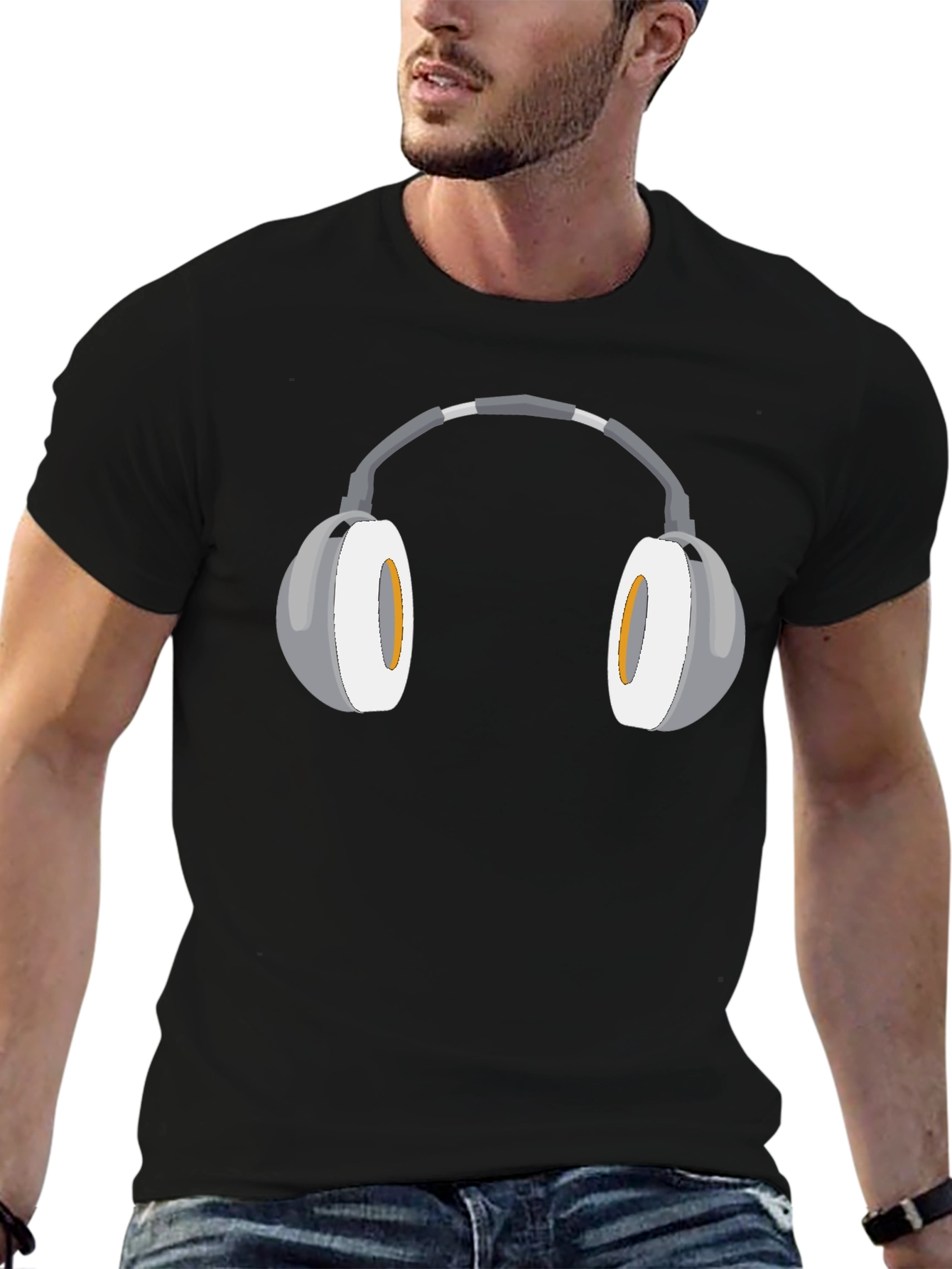 Headphone Graphic Tee - Cool & Comfortable