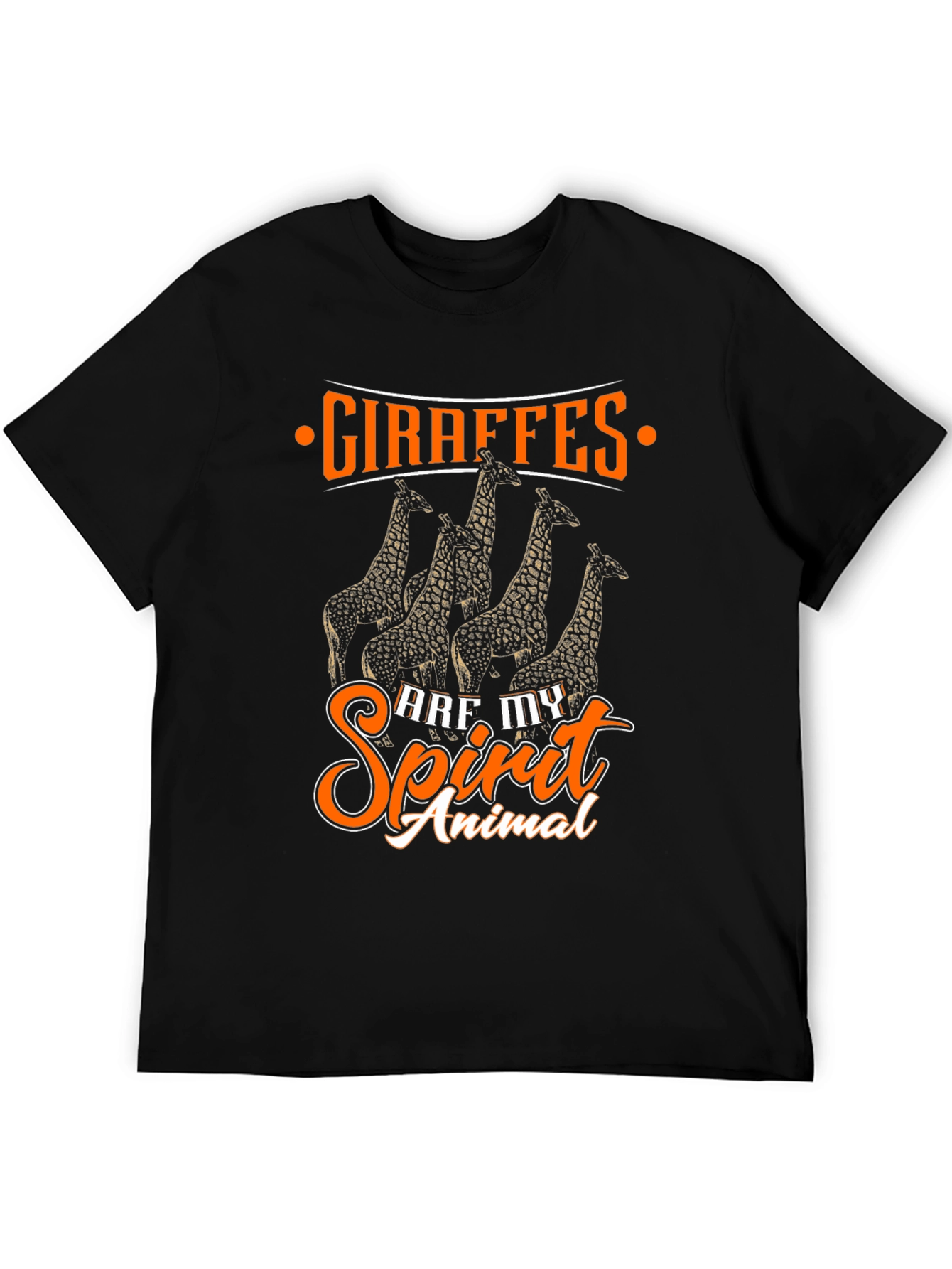 Giraffe Spirit Animal Black Graphic Tee