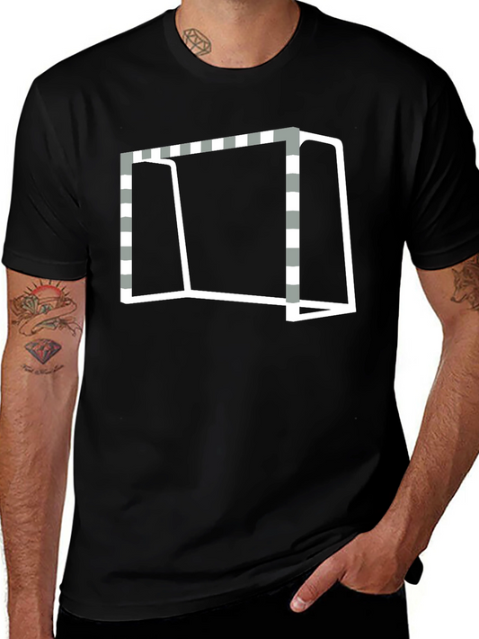 Goal Graphic Tee - Black Cotton Blend T-Shirt