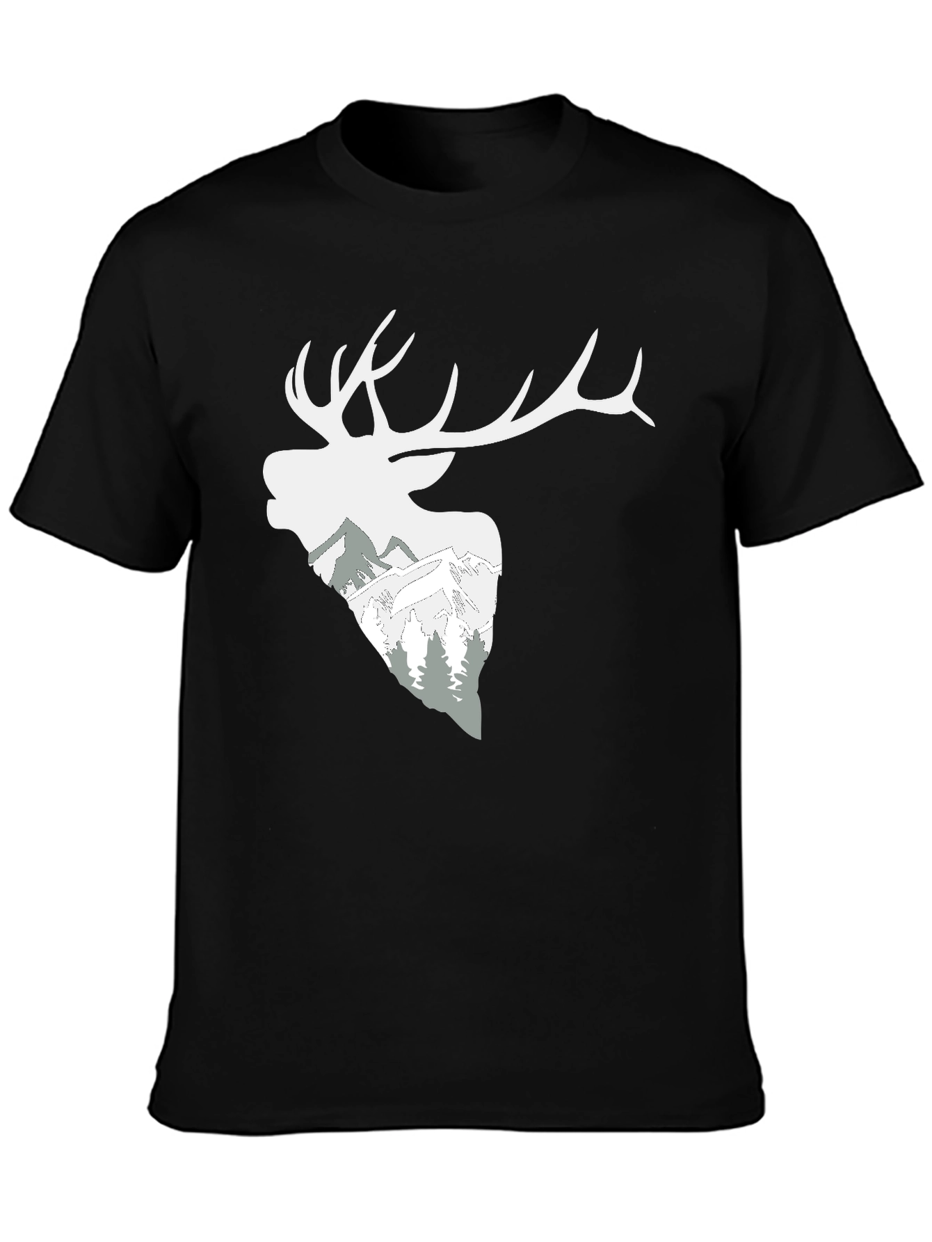 Mountain Deer Graphic T-Shirt