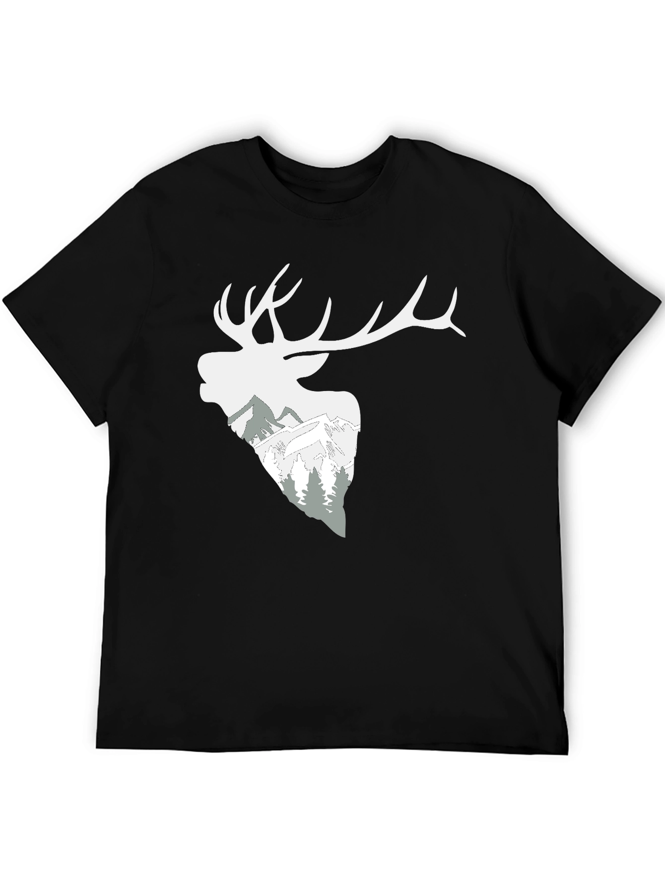 Mountain Deer Graphic T-Shirt