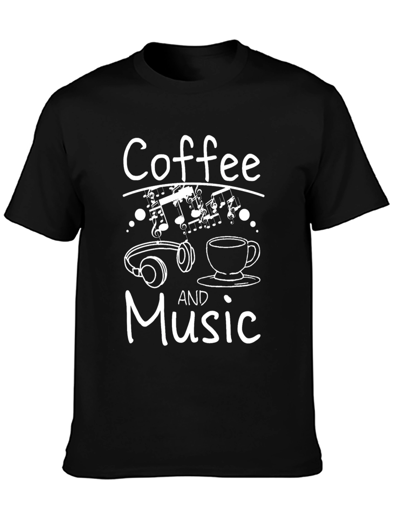 Coffee and Music Graphic Tee