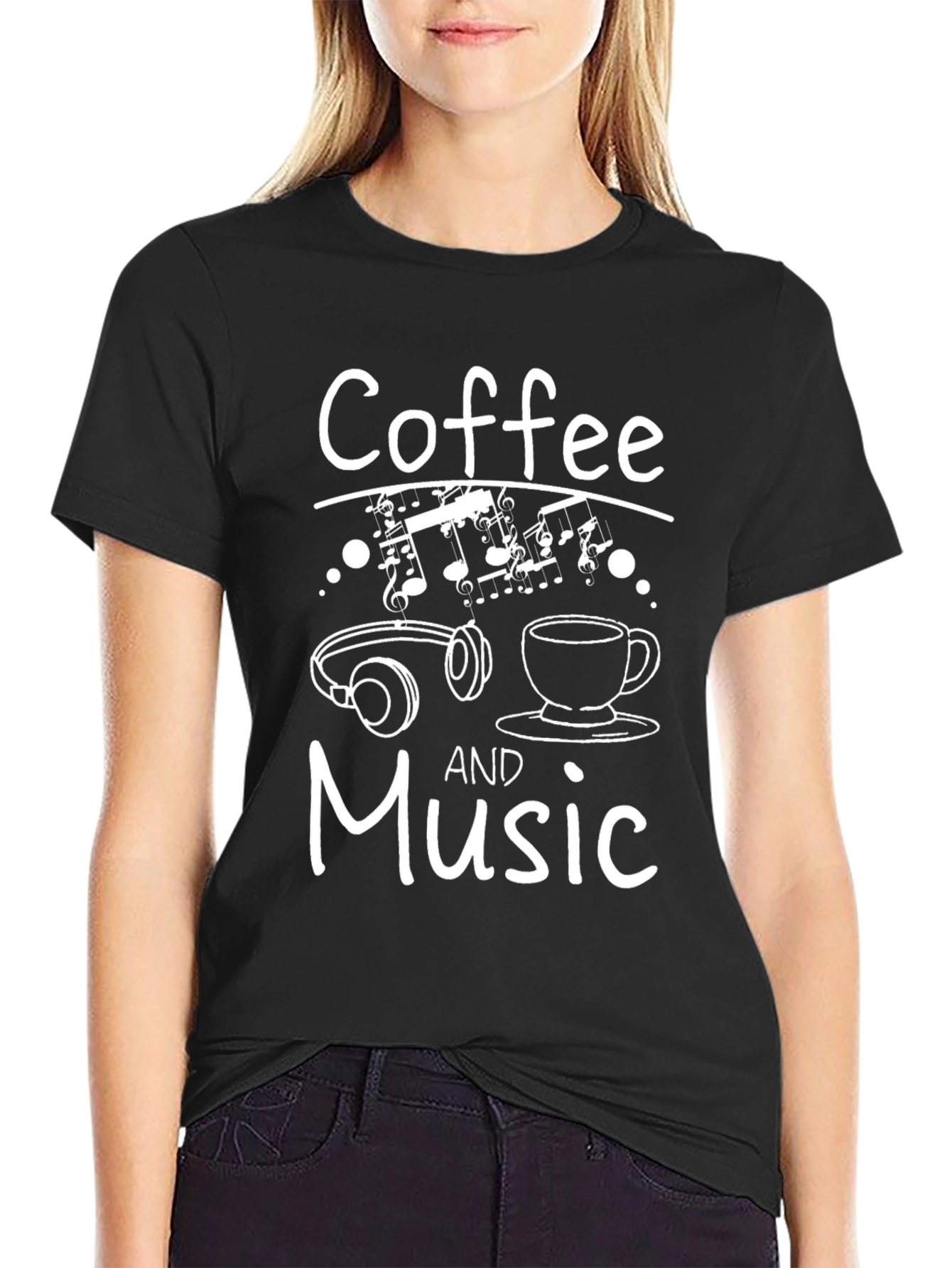 Coffee and Music Graphic Tee