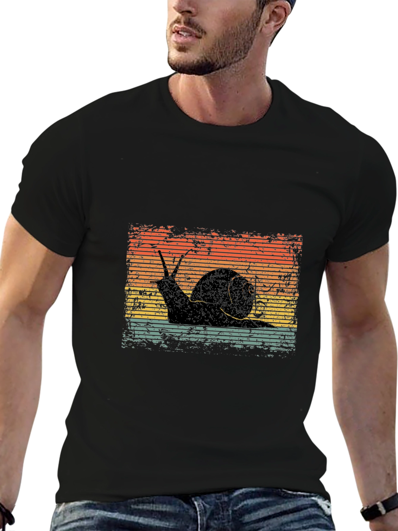 Retro Snail Graphic Tee - Unisex Soft Cotton Shirt
