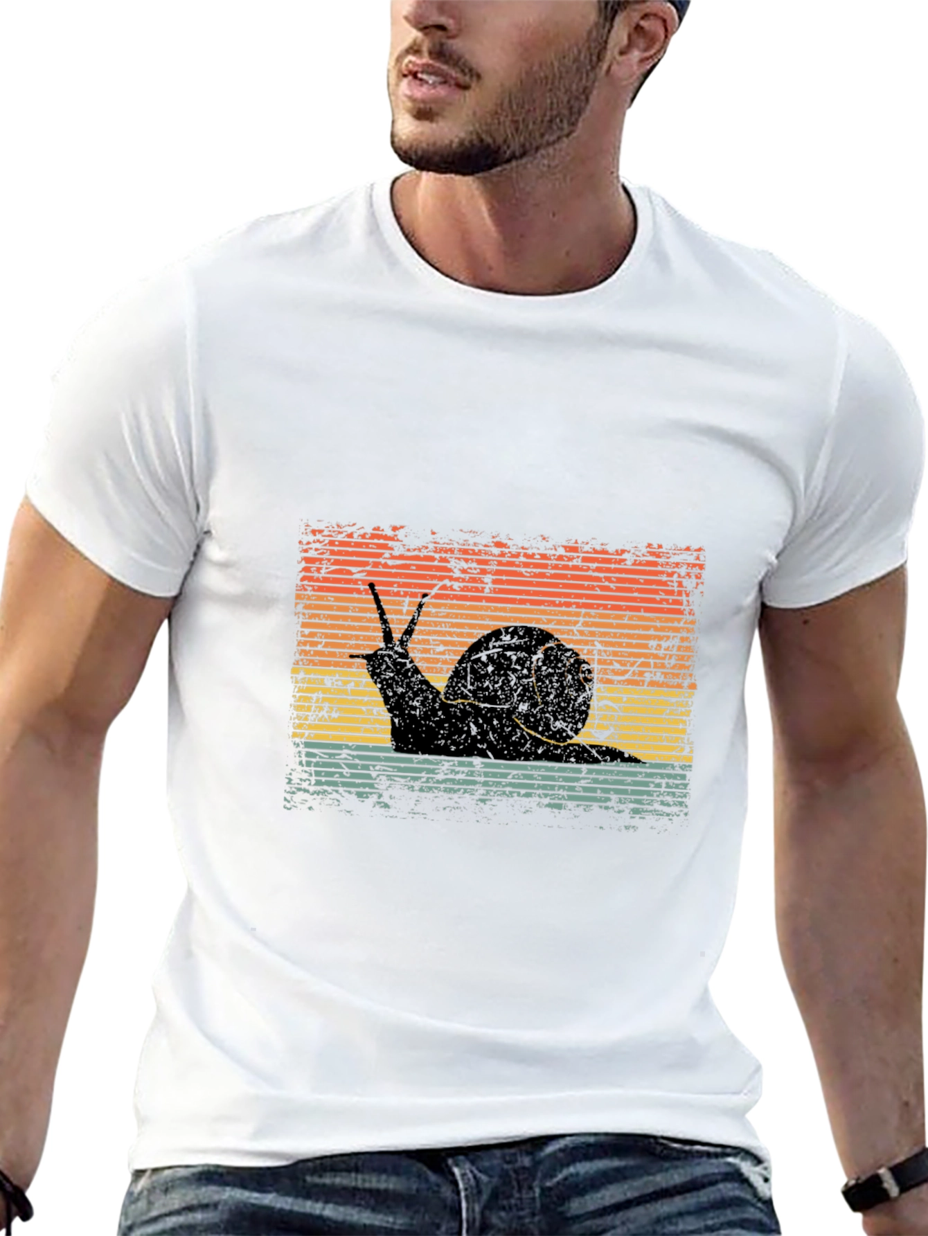 Retro Snail Graphic Tee - Unisex Soft Cotton Shirt