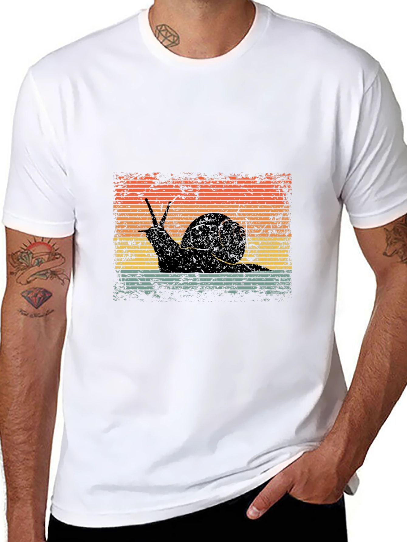 Retro Snail Graphic Tee - Unisex Soft Cotton Shirt