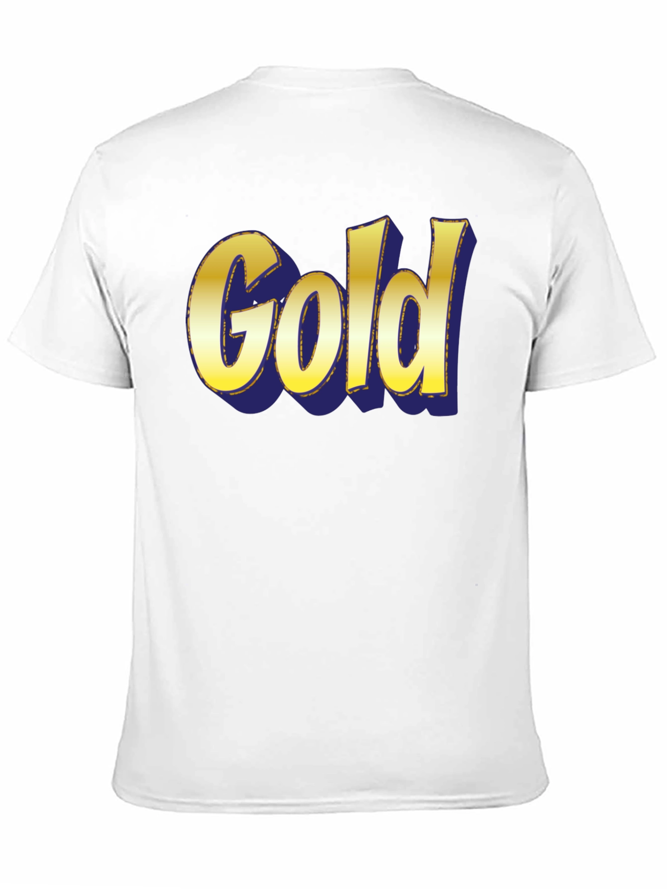 Bold Gold Graphic Print Crew Neck T-Shirt