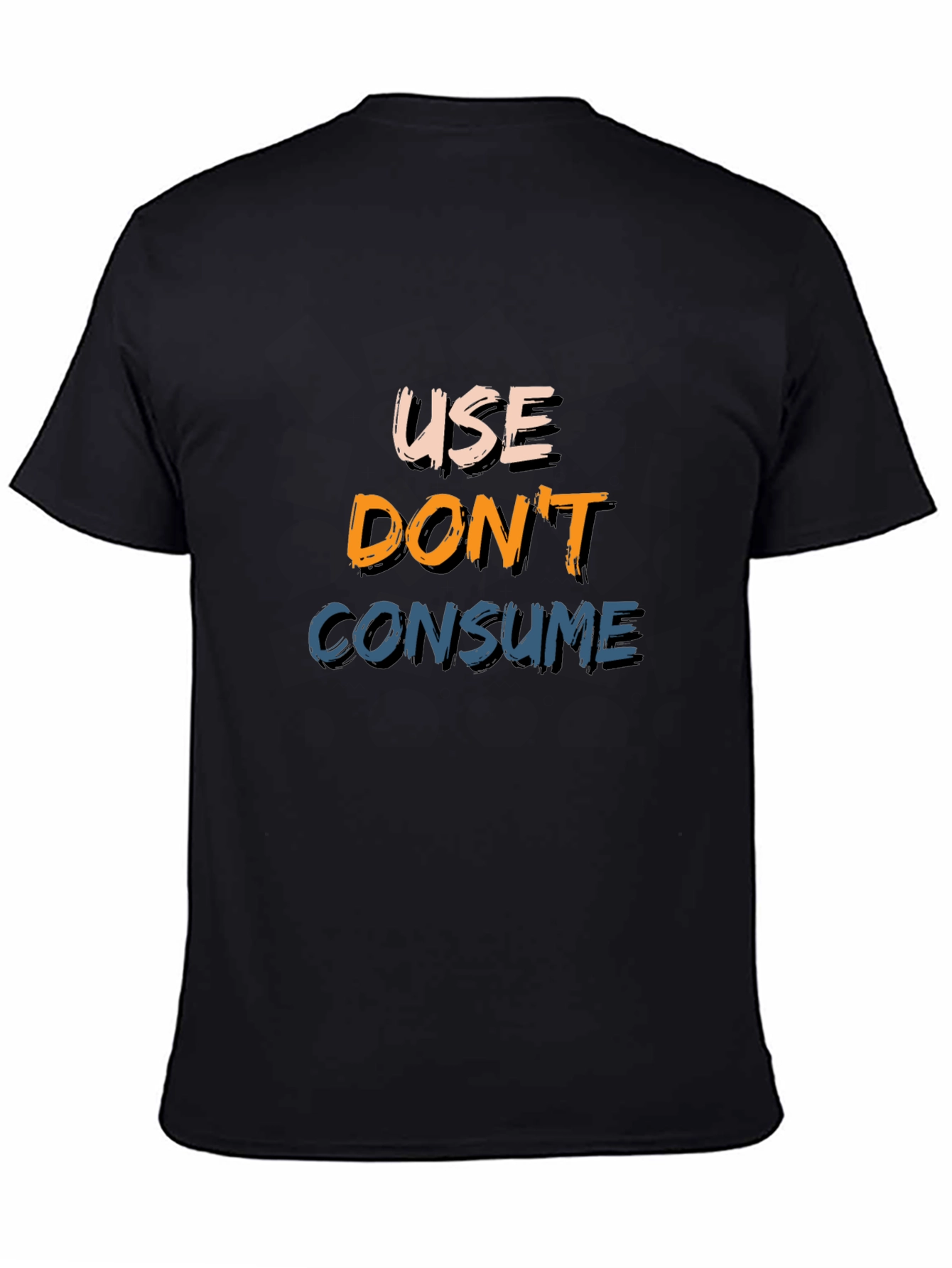 Use Dont Consume Black Graphic Tee