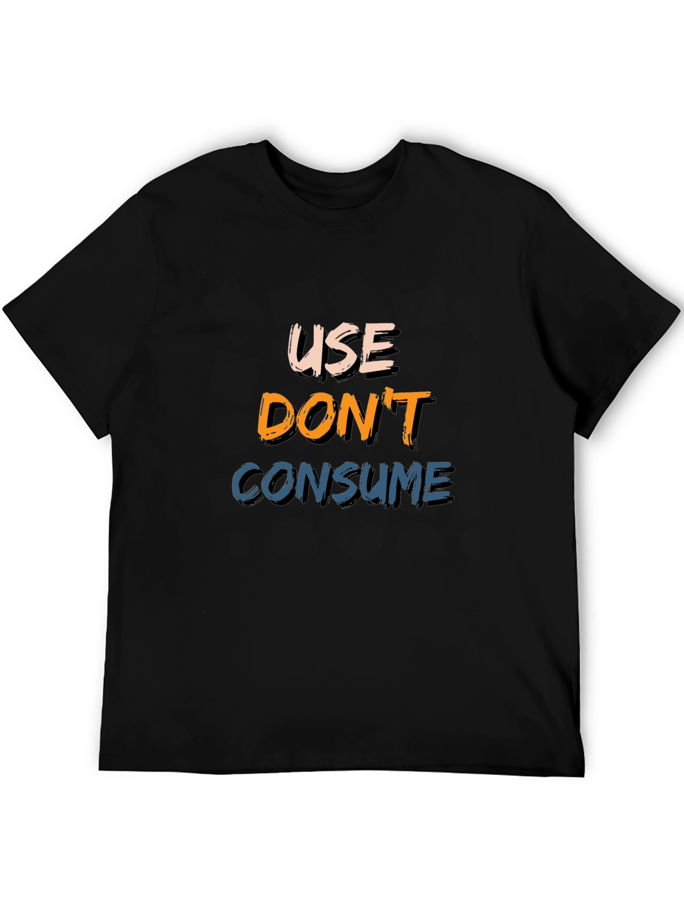 Use Dont Consume Black Graphic Tee