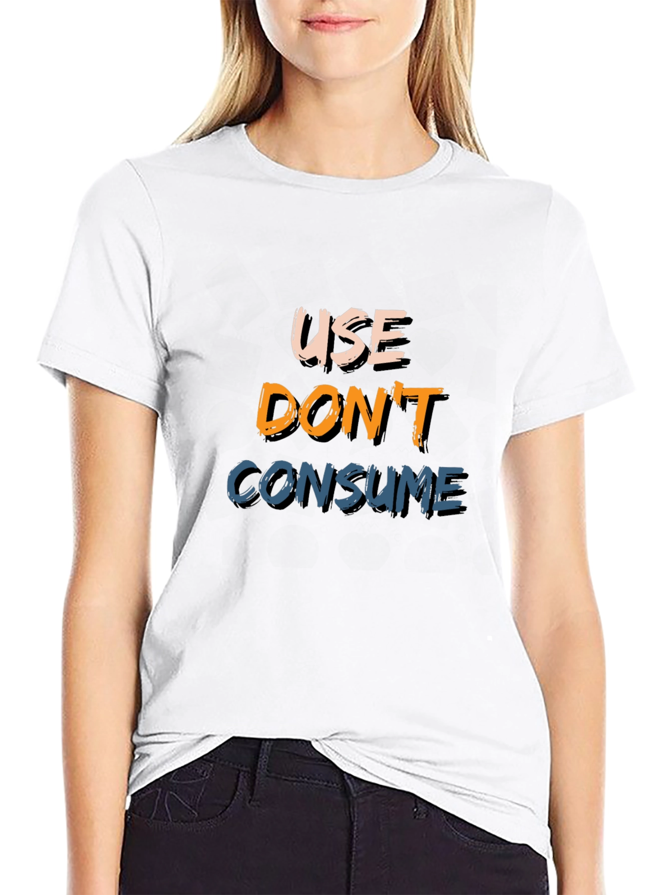 Use Dont Consume Black Graphic Tee