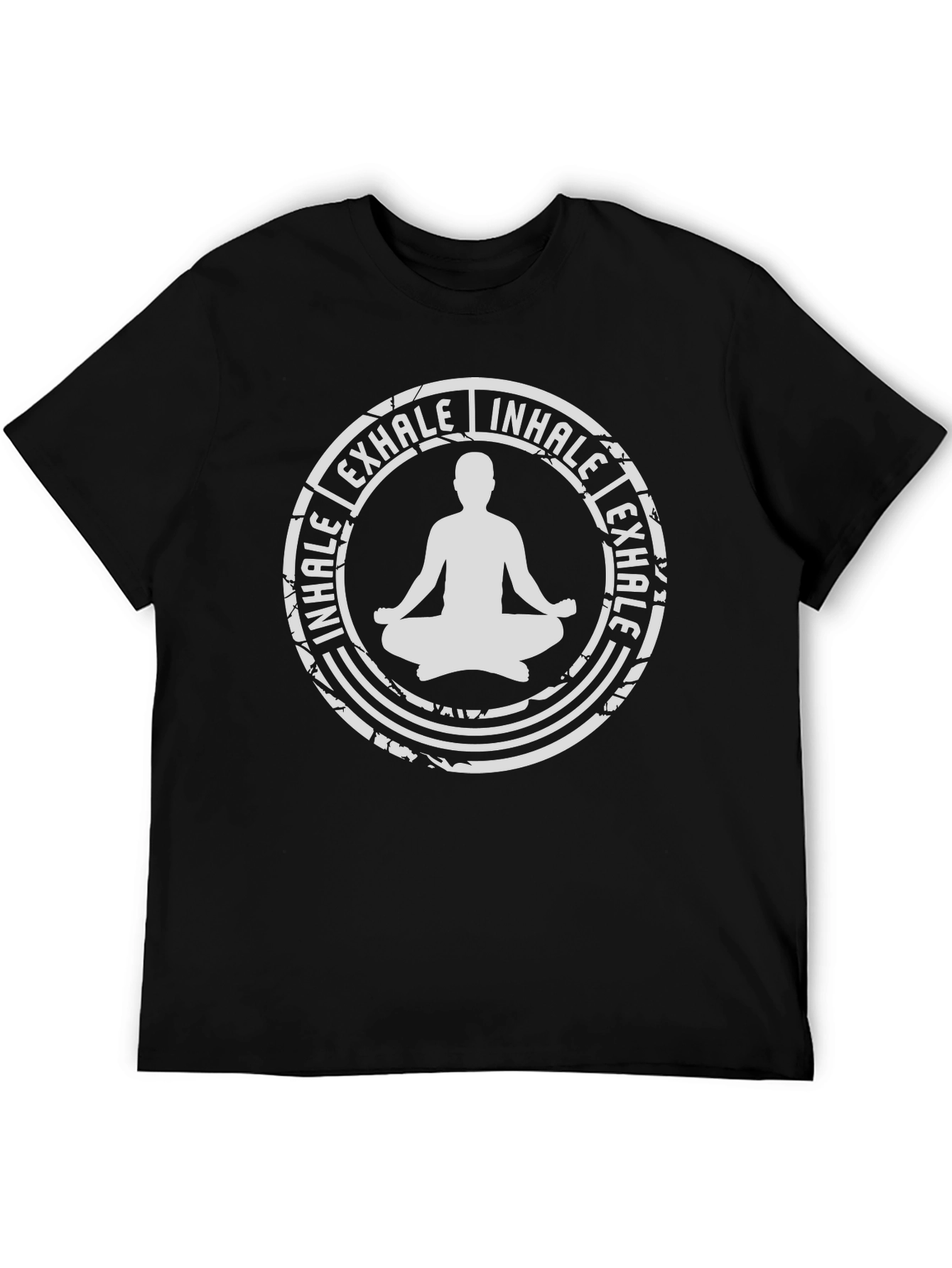 Inhale Exhale Yoga Graphic T-Shirt - Black