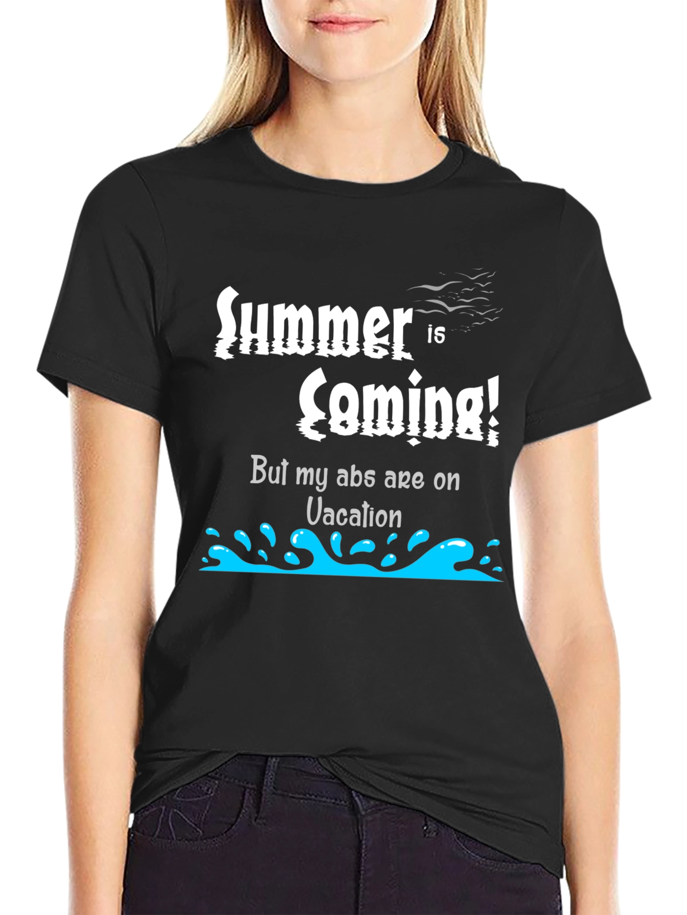 Summer Abs Vacation T-Shirt Funny Gym Tee