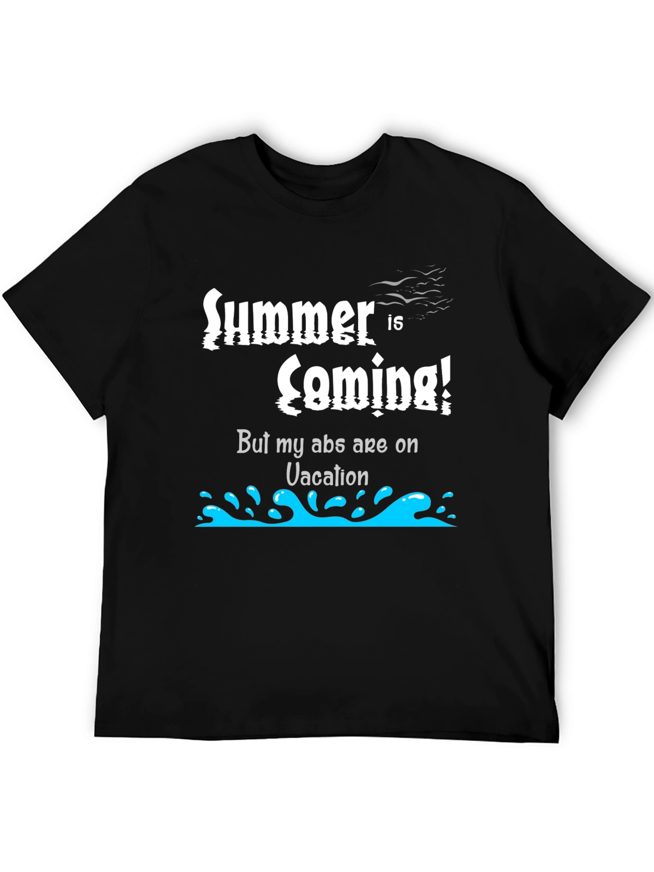 Summer Abs Vacation T-Shirt Funny Gym Tee