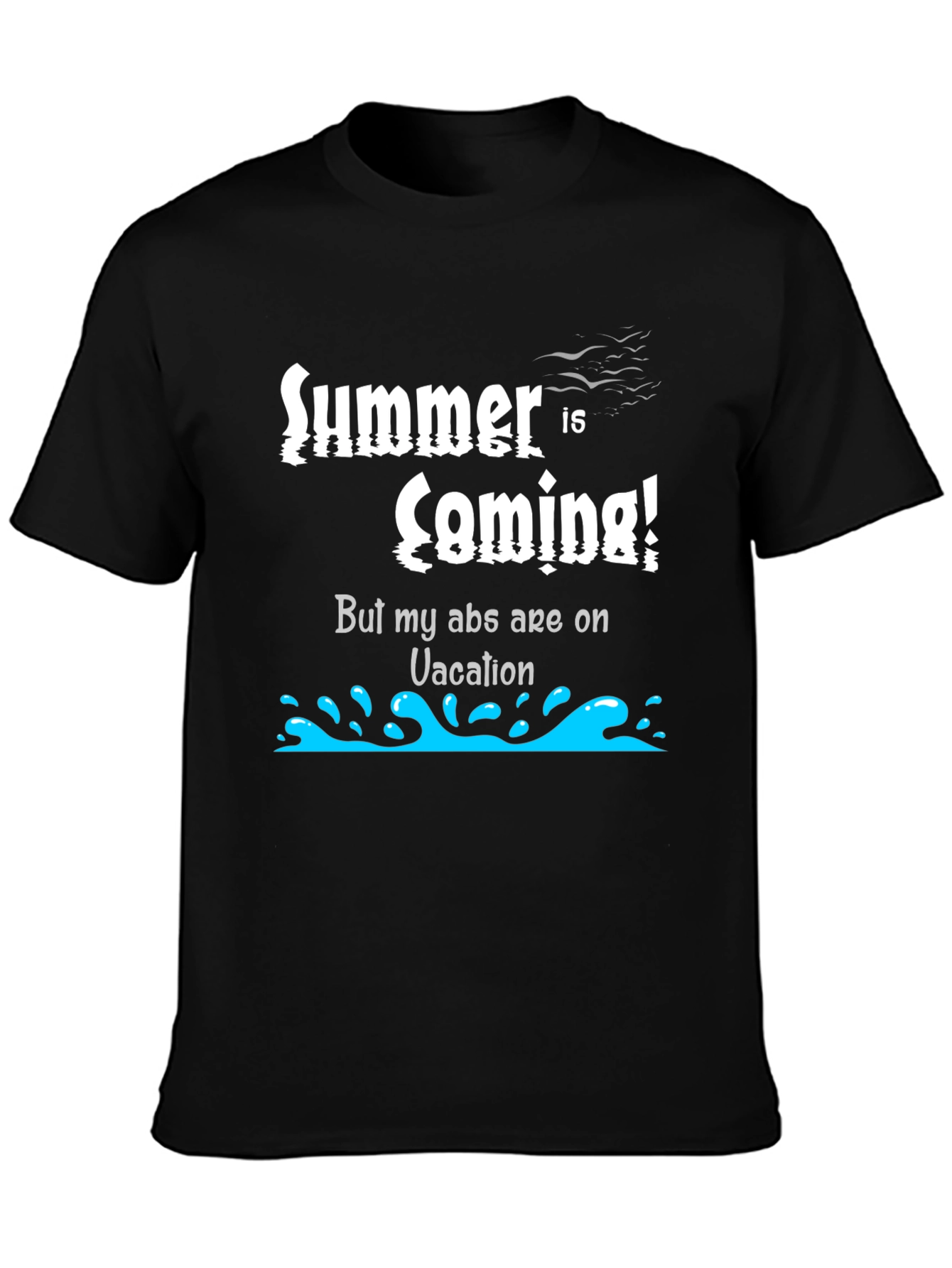Summer Abs Vacation T-Shirt Funny Gym Tee