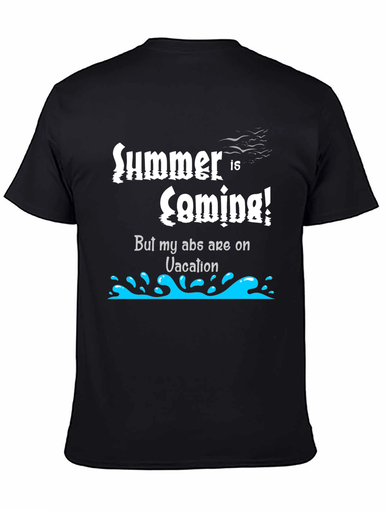 Summer Abs Vacation T-Shirt Funny Gym Tee