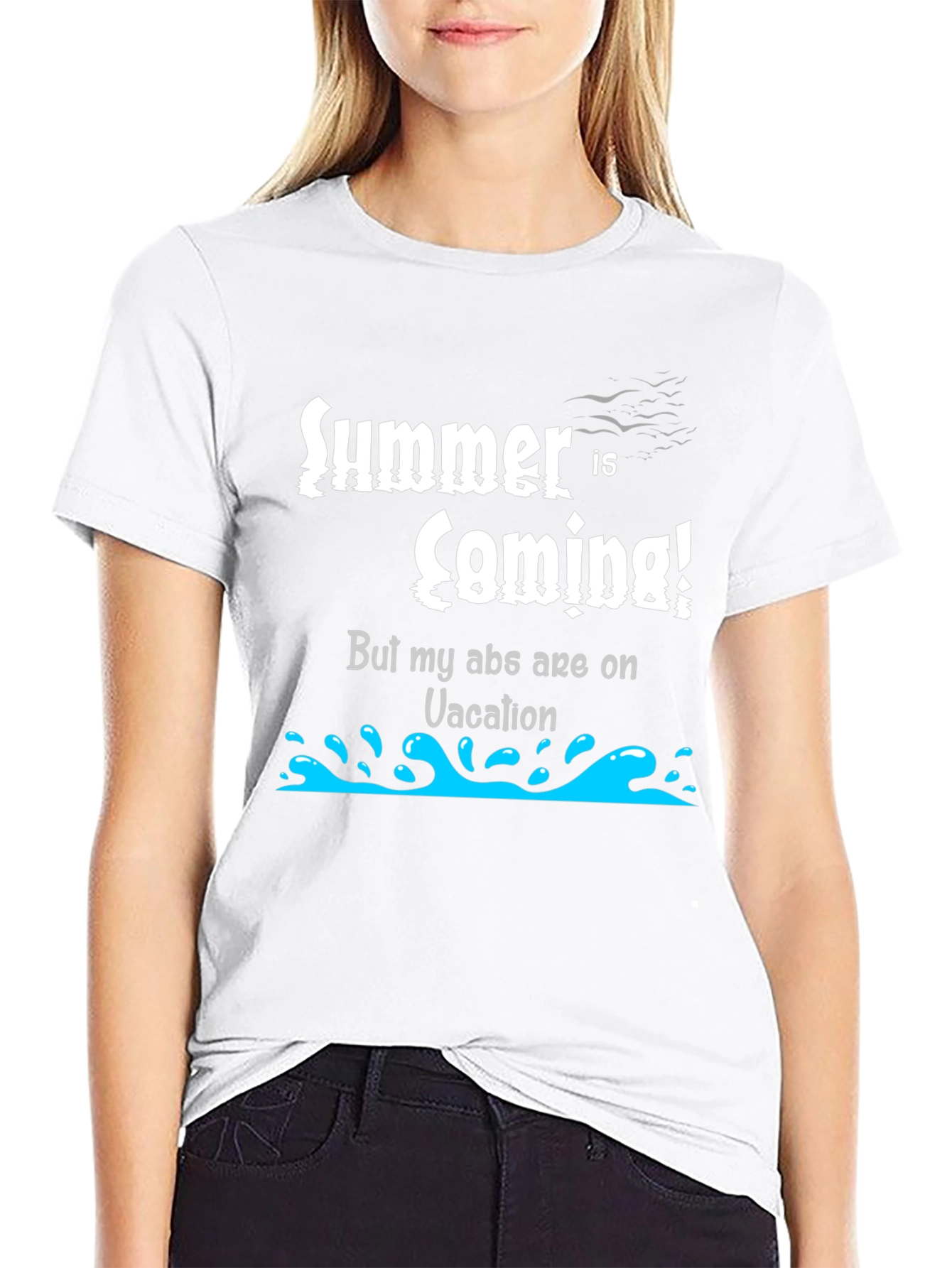 Summer Abs Vacation T-Shirt Funny Gym Tee