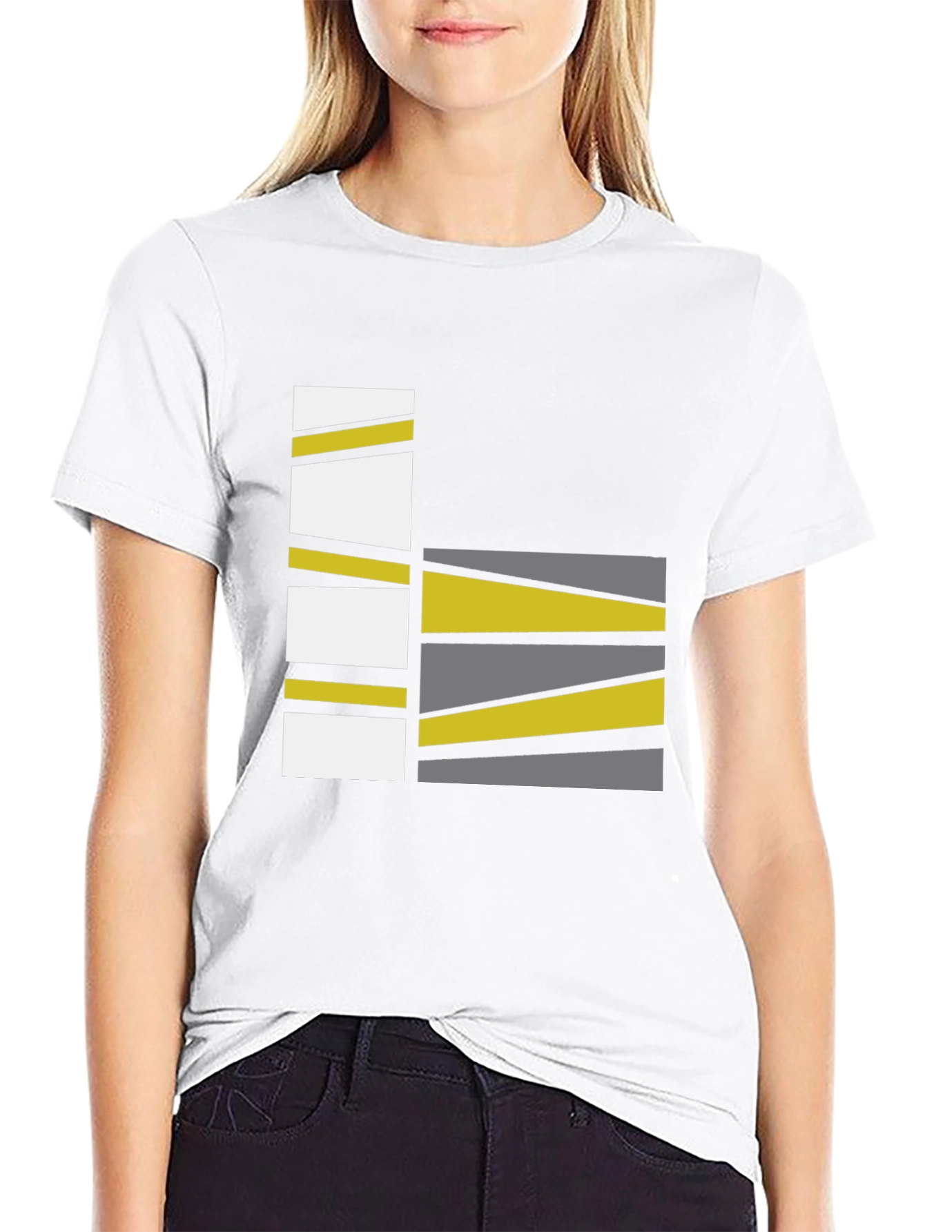 Abstract Geometric Graphic Print Tee