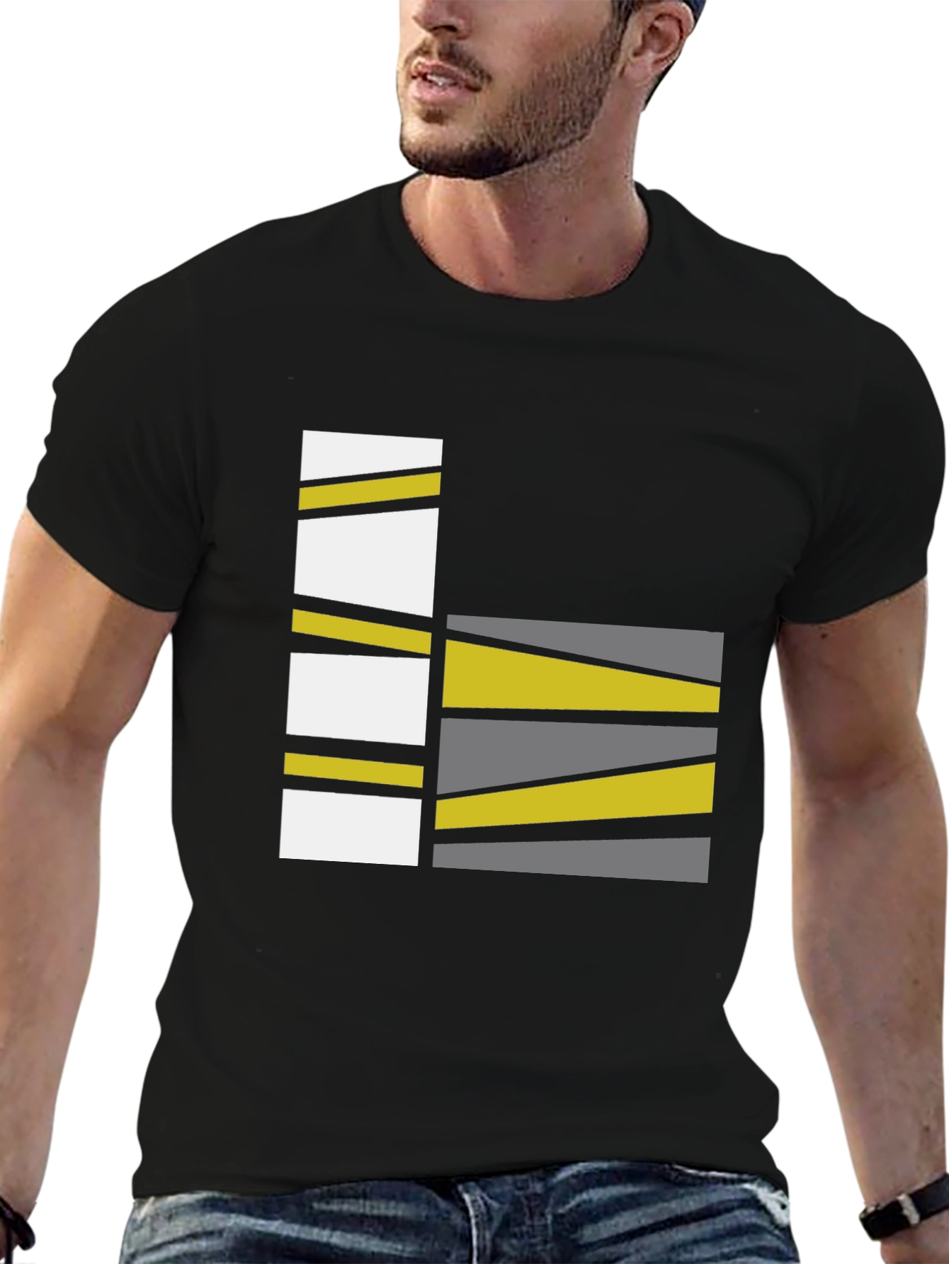 Abstract Geometric Graphic Print Tee