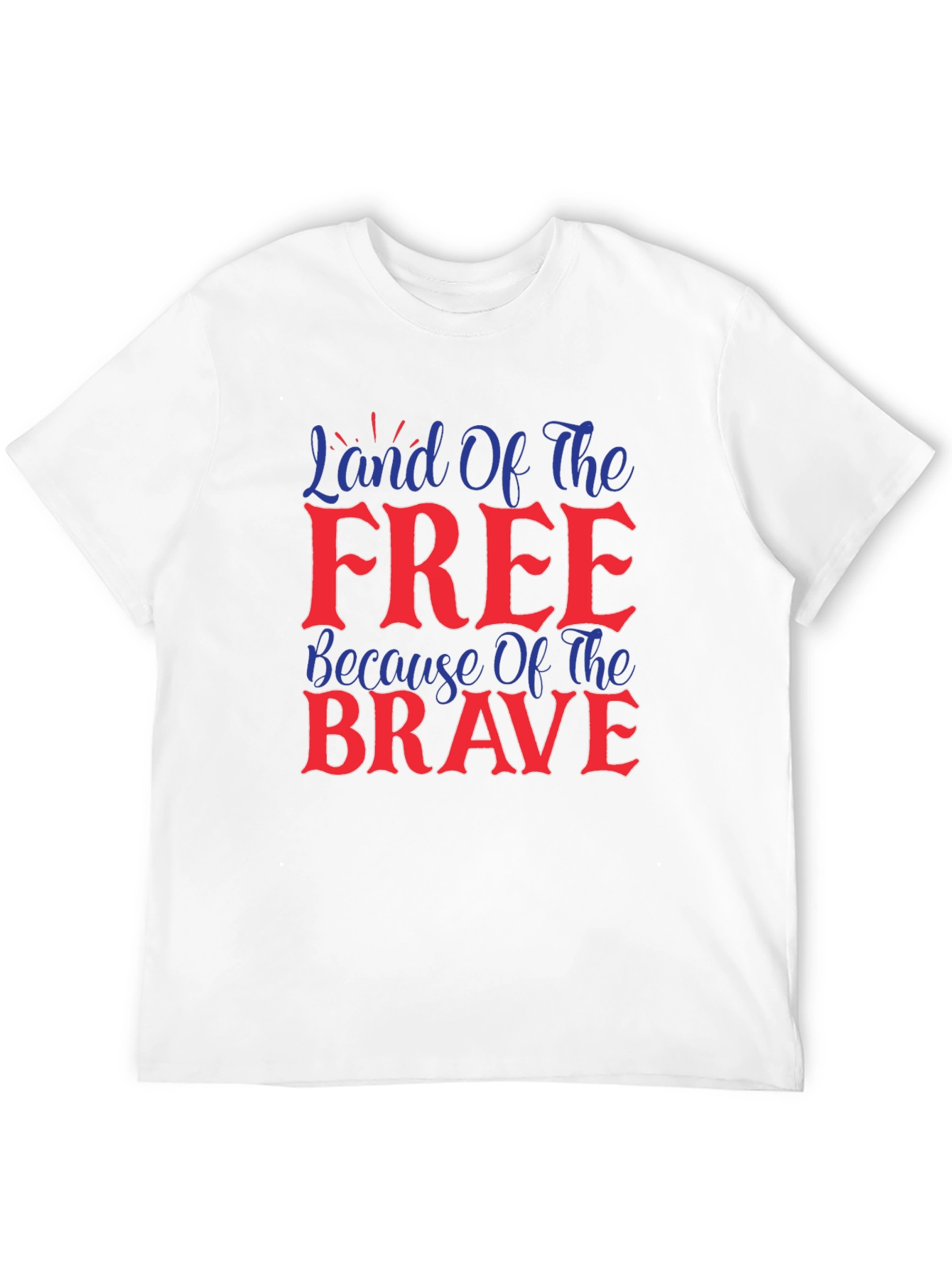 Land Of The Free Patriotic Graphic T-Shirt