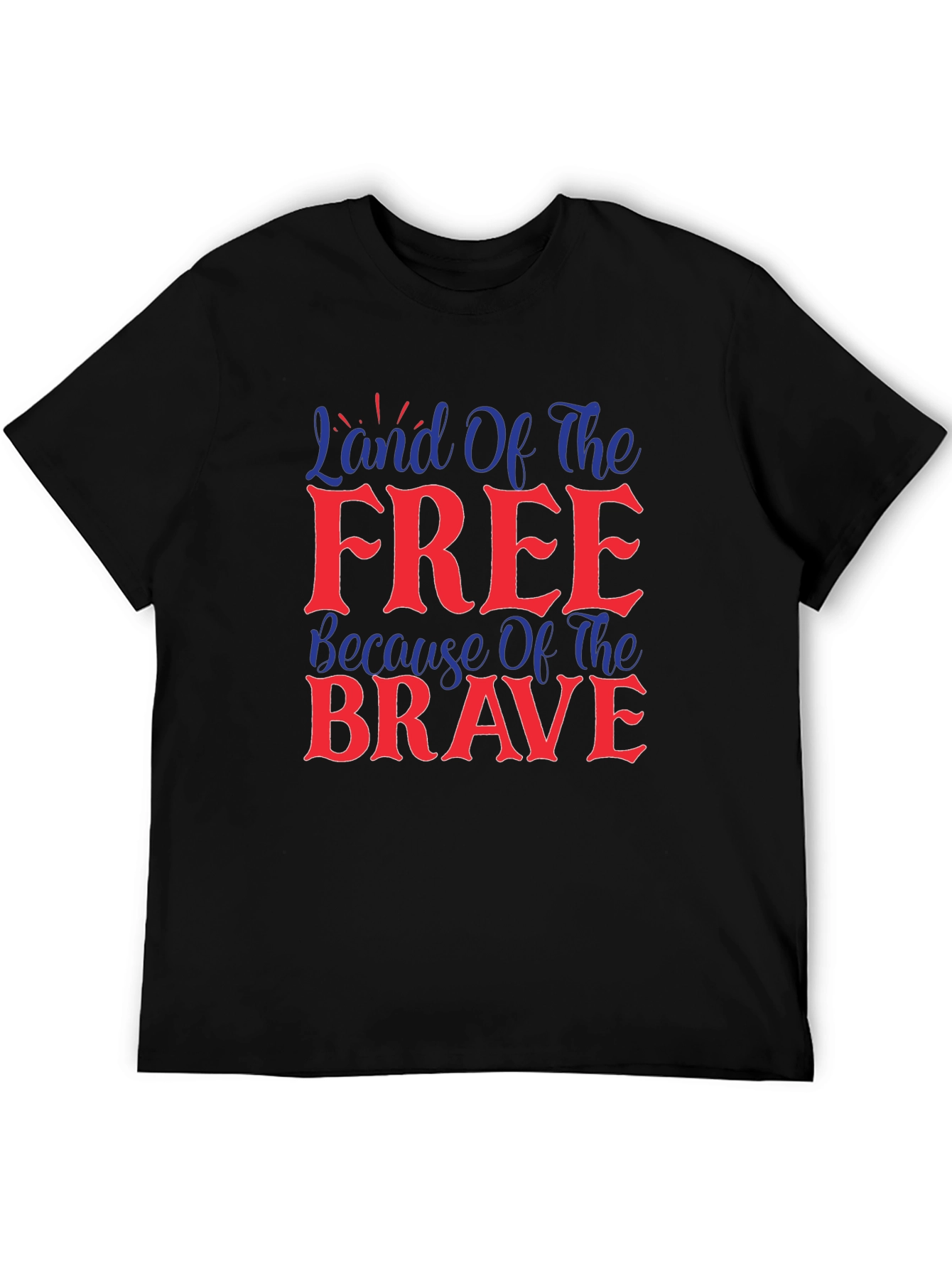 Land Of The Free Patriotic Graphic T-Shirt
