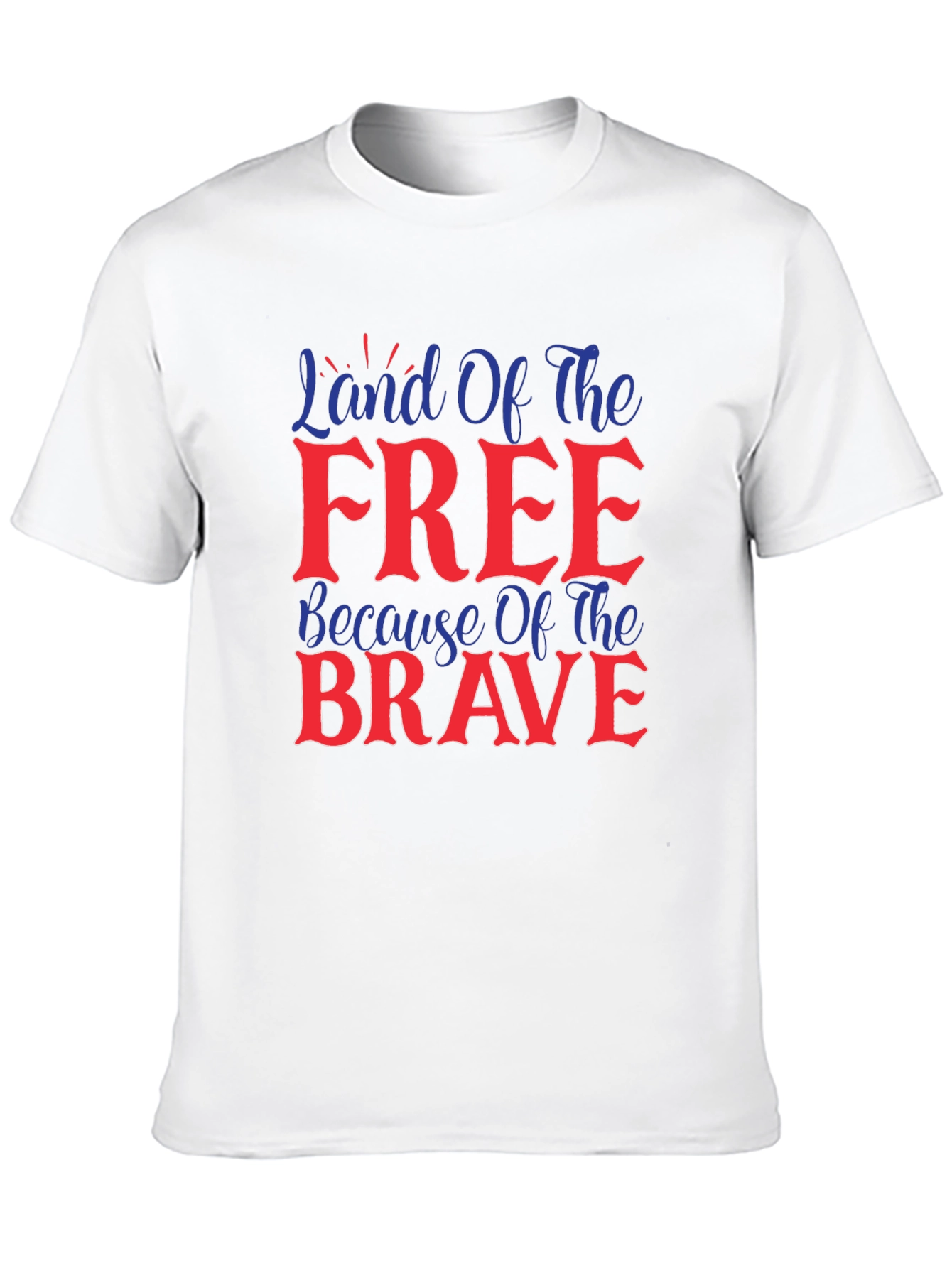 Land Of The Free Patriotic Graphic T-Shirt
