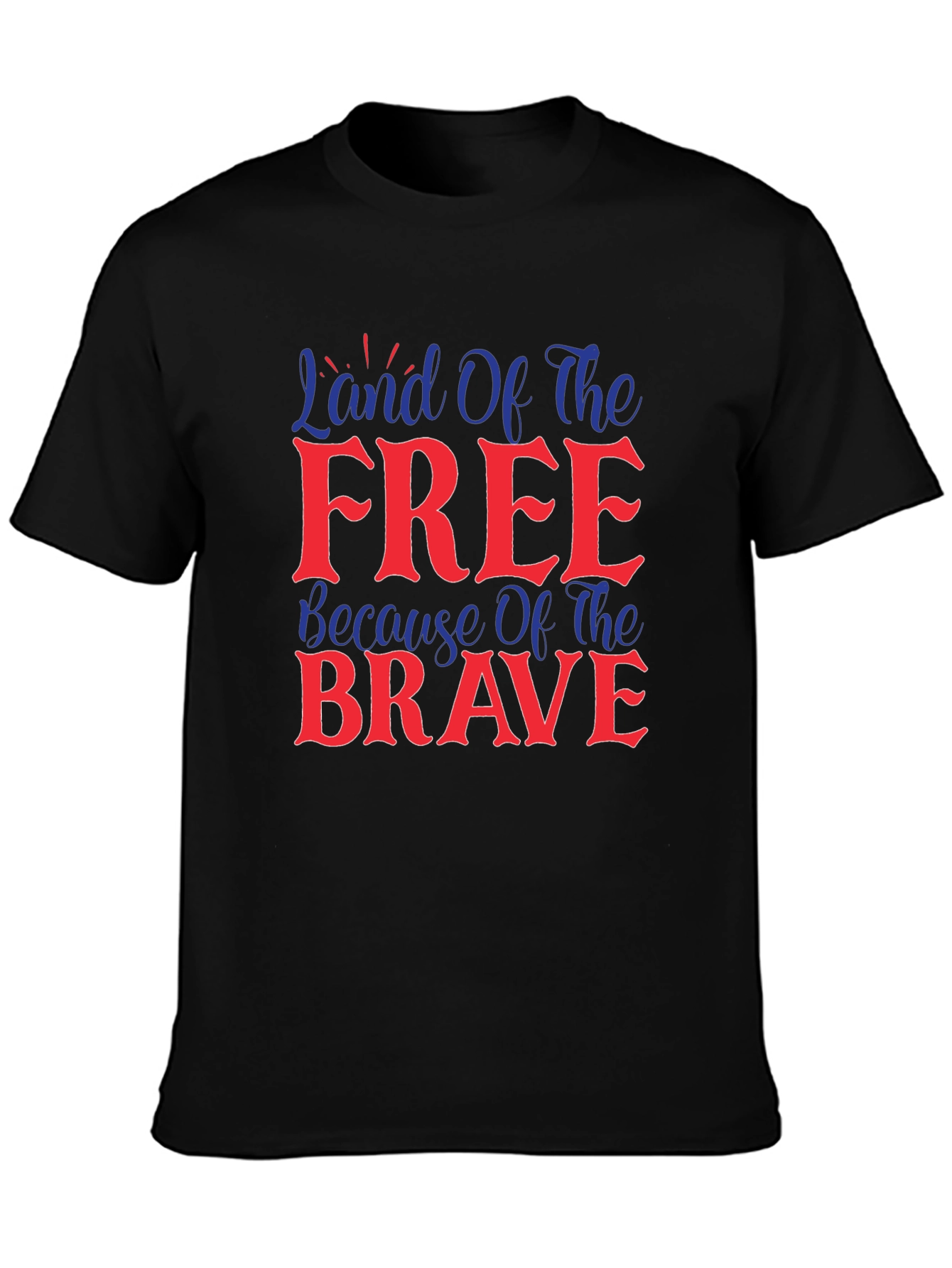 Land Of The Free Patriotic Graphic T-Shirt