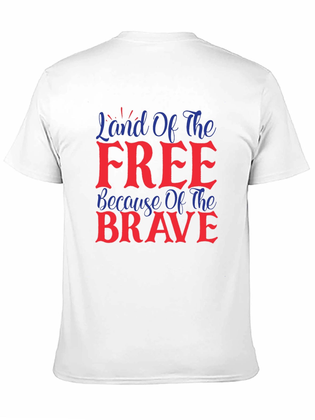 Land Of The Free Patriotic Graphic T-Shirt