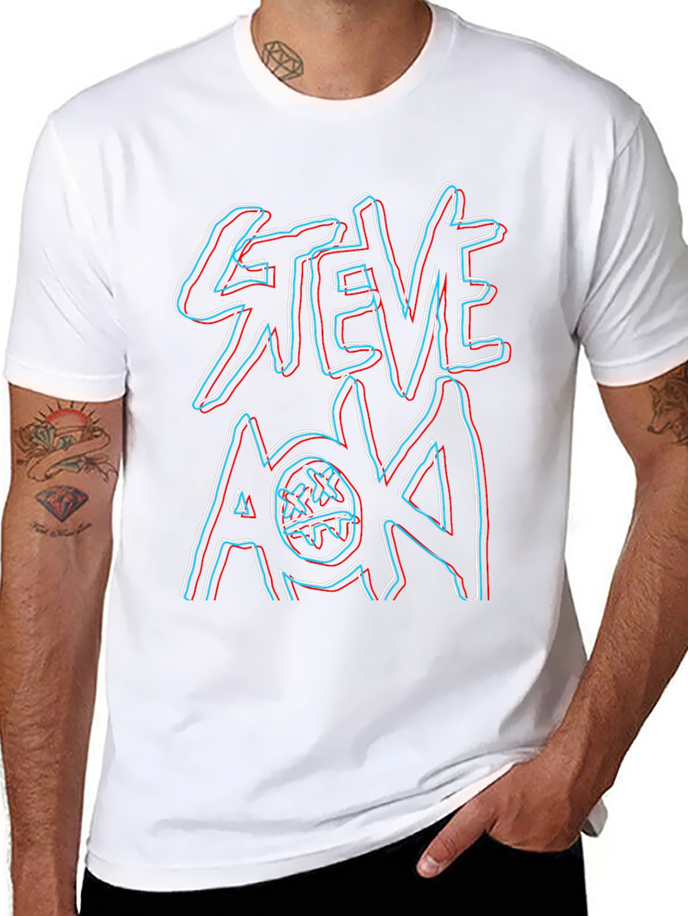 Steve Aoki Graphic Print Black T-Shirt