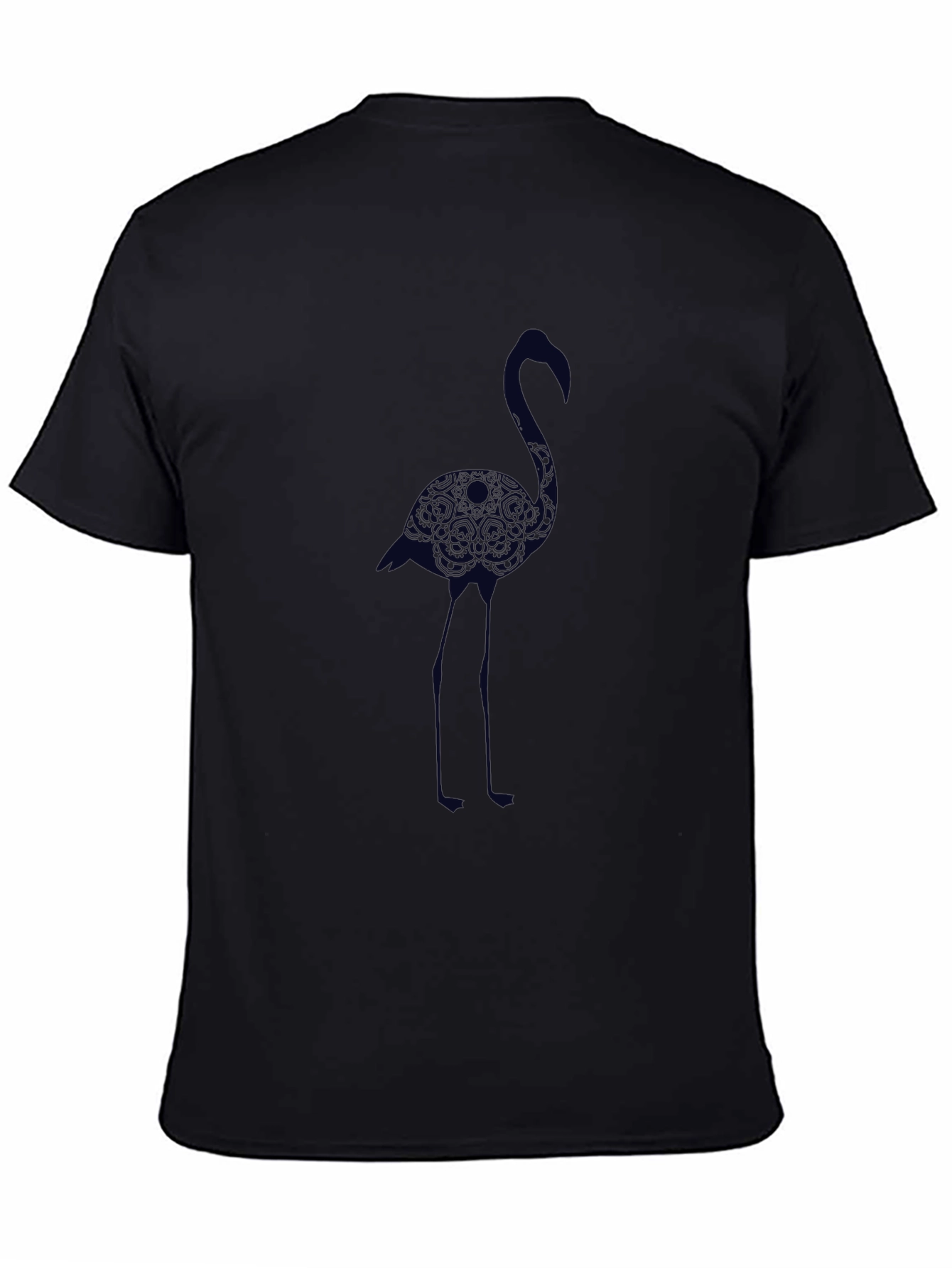 Mens Black Flamingo Graphic Tee