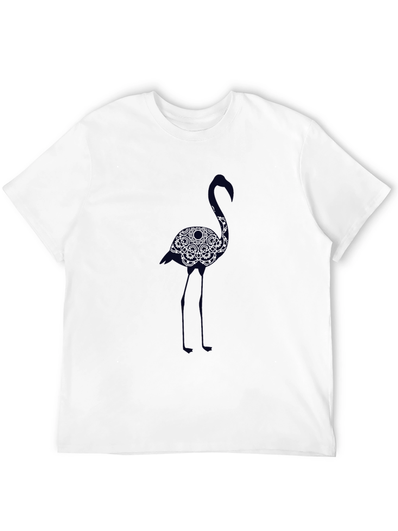Mens Black Flamingo Graphic Tee