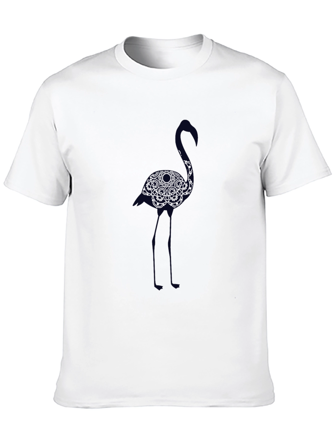 Mens Black Flamingo Graphic Tee