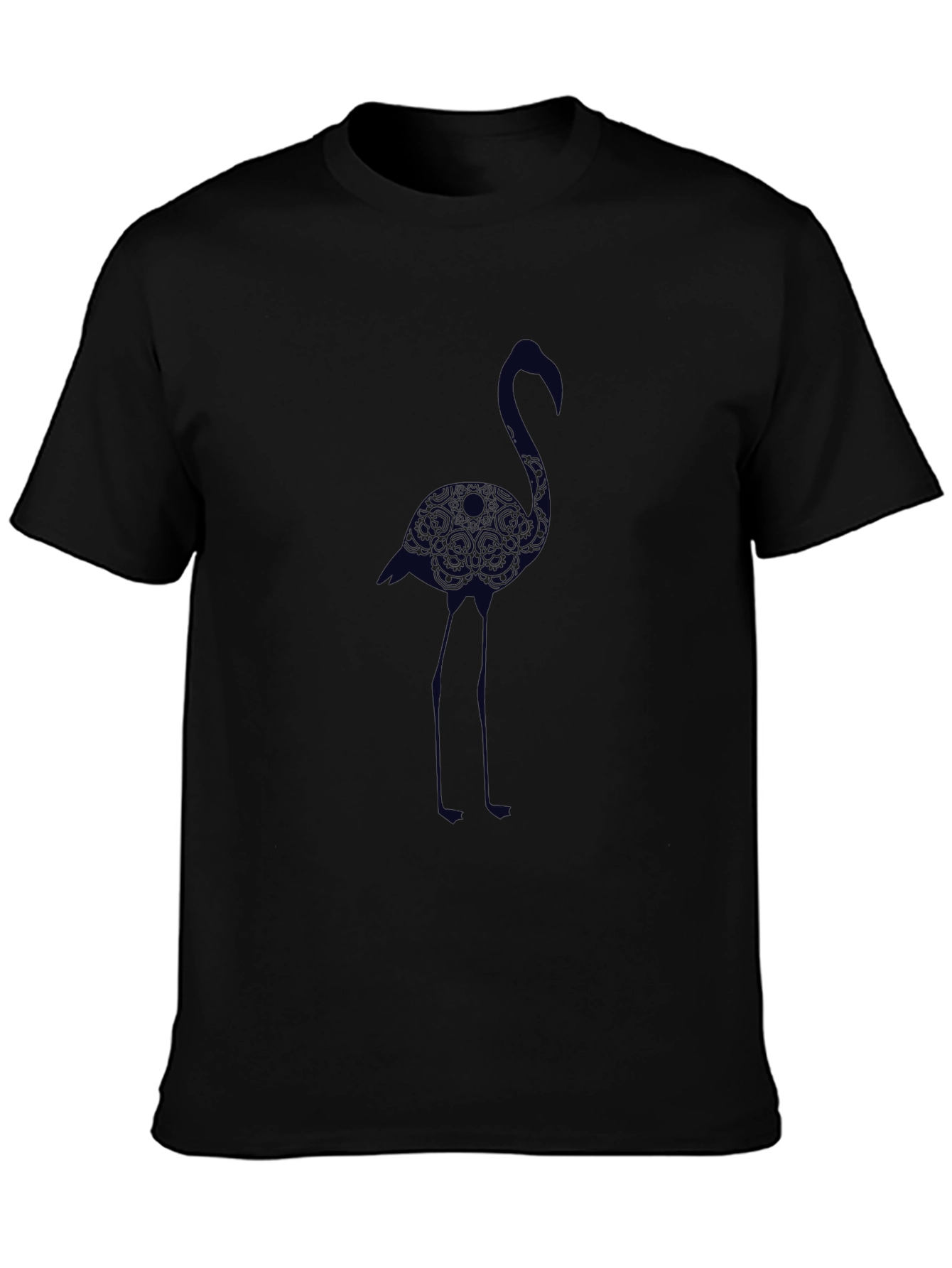 Mens Black Flamingo Graphic Tee
