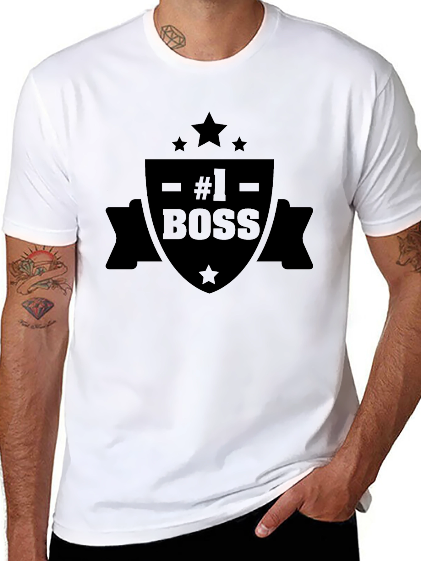 #1 Boss Black T-Shirt